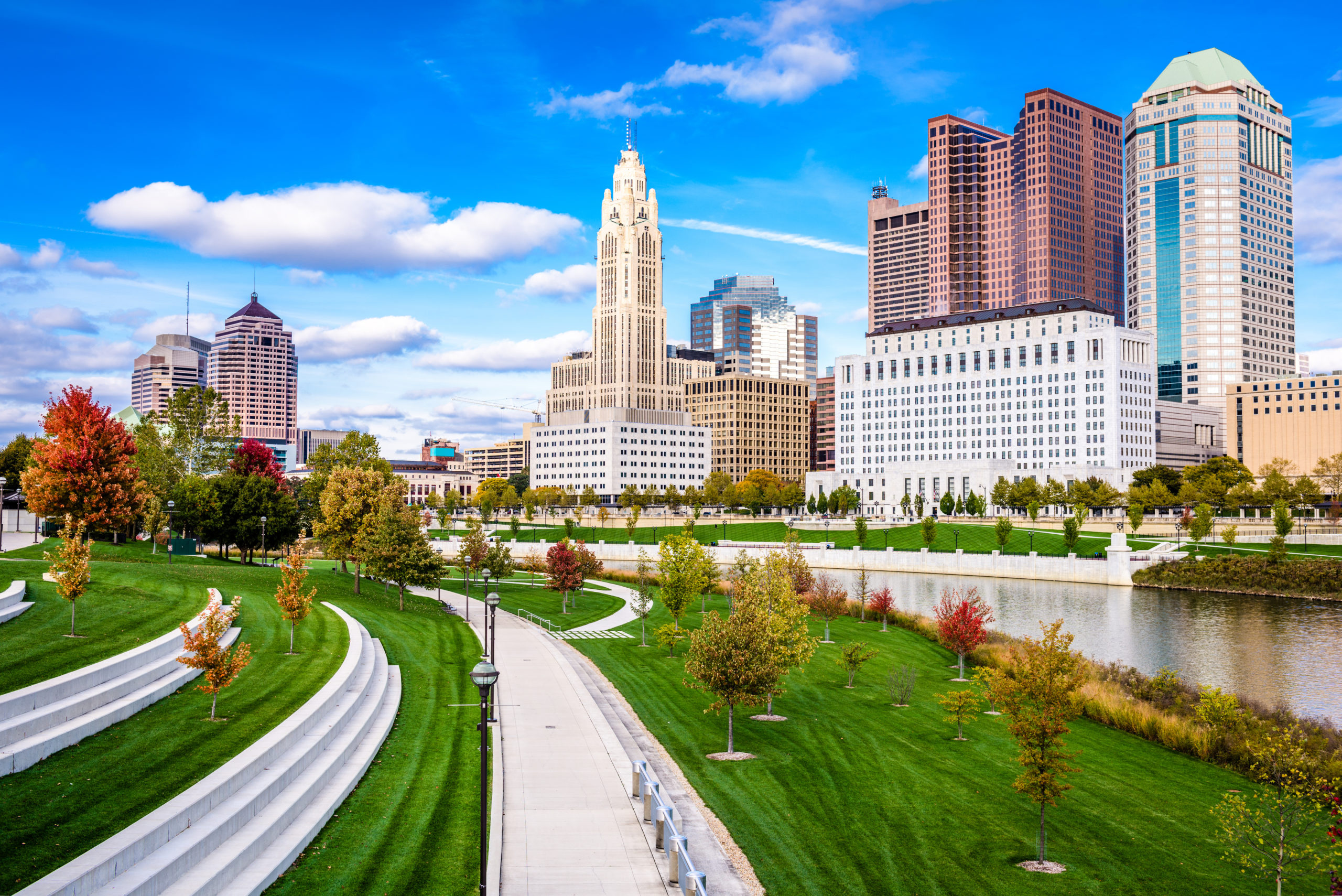 Columbus skyline, Franklin county pool service, Pool Scouts of Columbus, 2560x1710 HD Desktop