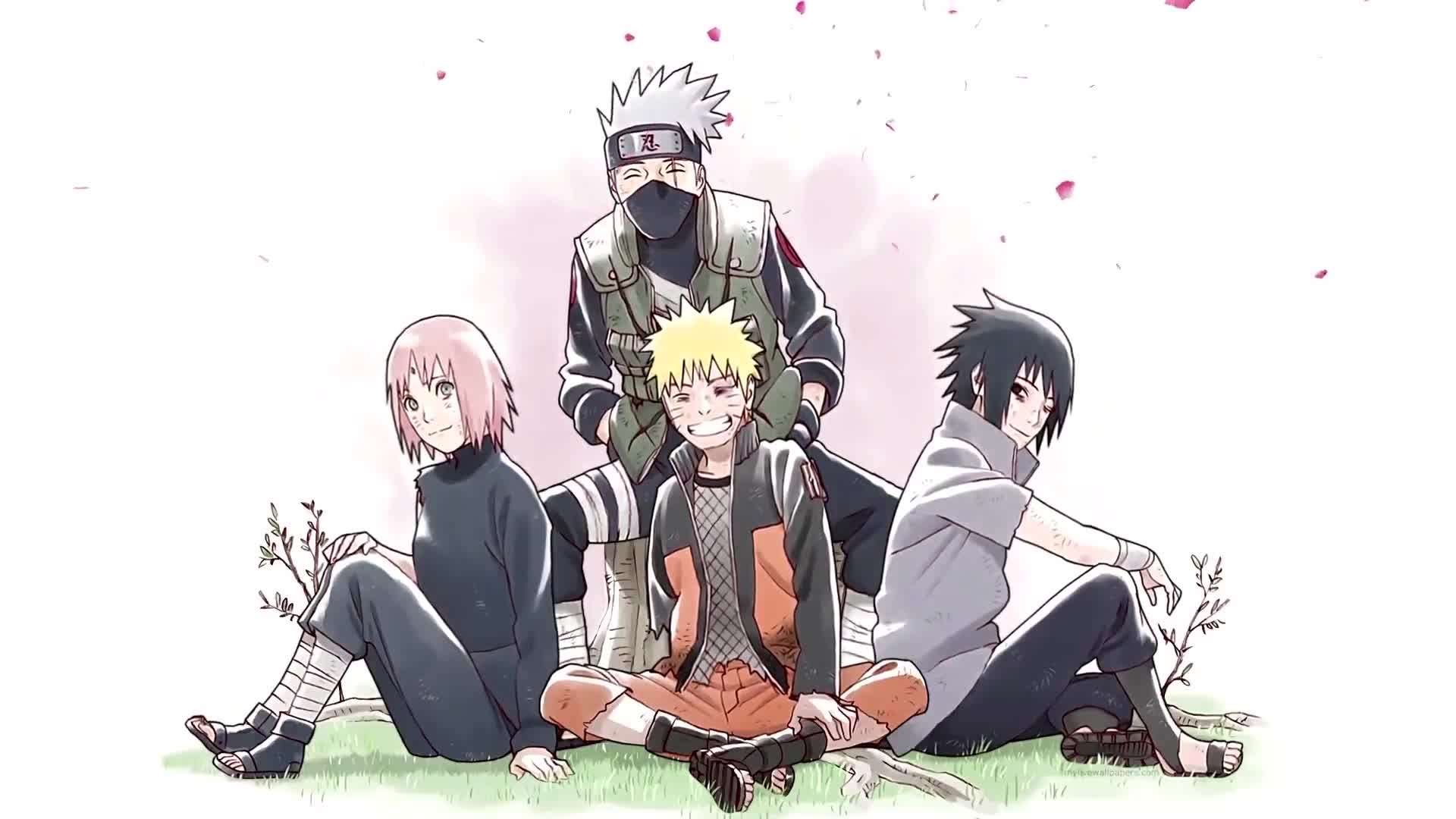 Team 7, Naruto Uzumaki, Sasuke Uchiha, Kakashi Hatake, Sakura Haruno, Full HD Desktop wallpaper
