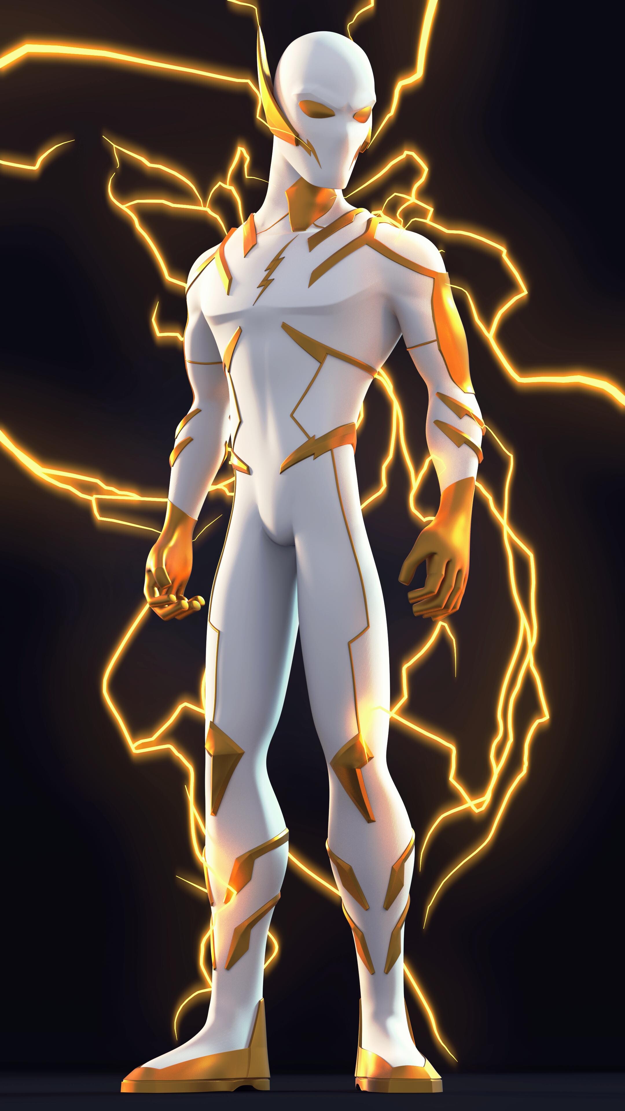 Godspeed, Flash's nemesis, Comics villain, Lightning strikes, 2160x3840 4K Phone