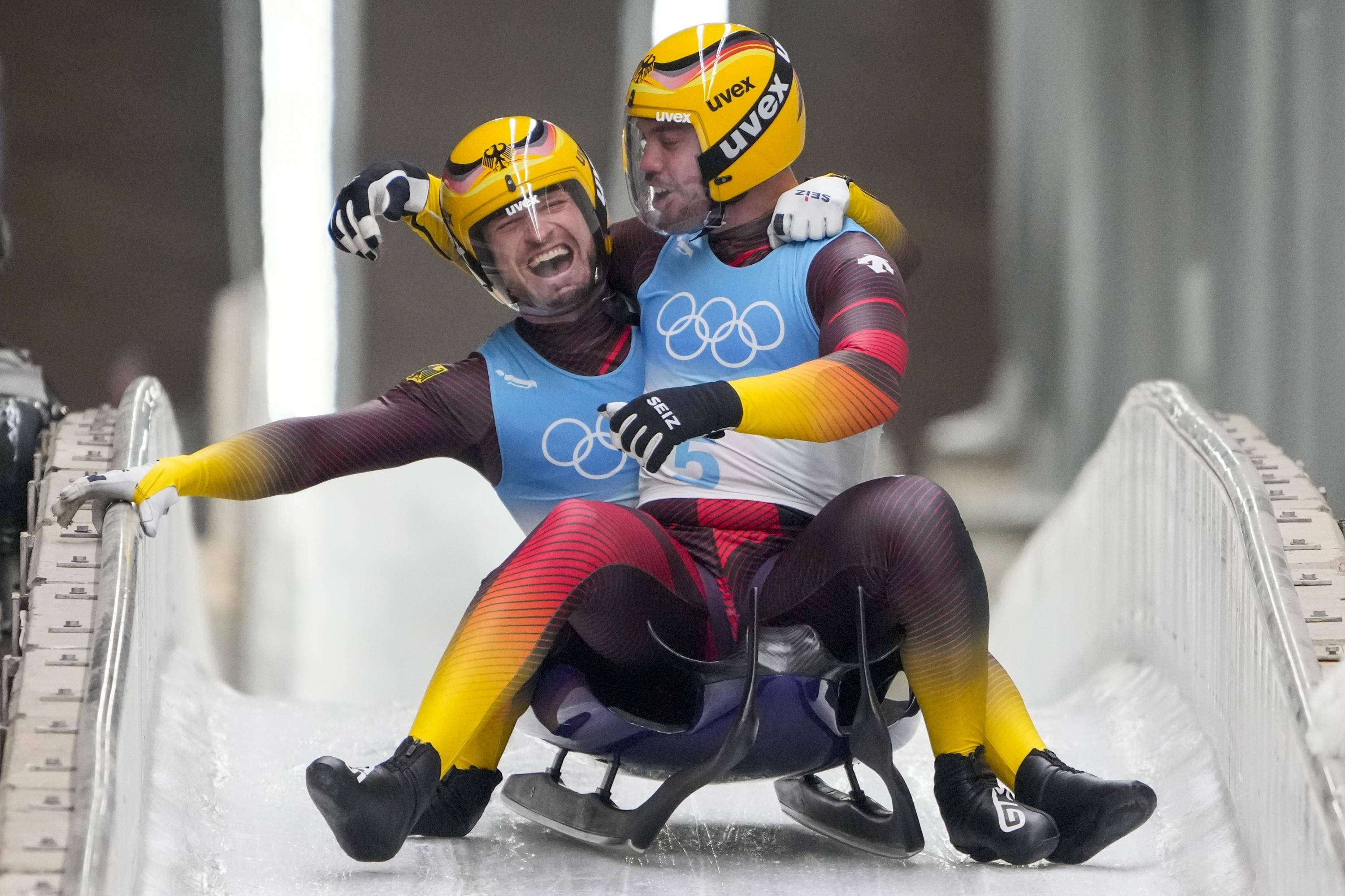 Luge, Olympic doubles luge, Germany, 3000x2000 HD Desktop