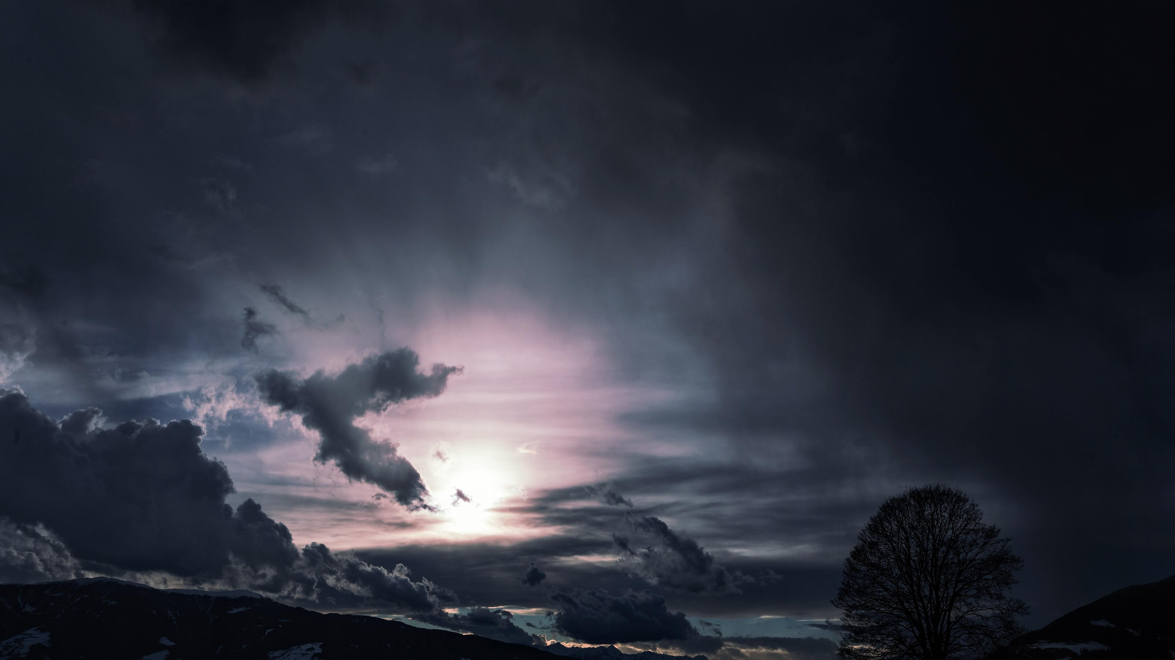 Gray Cloudy Sky, Dark and dramatic sky, High definition, Mesmerizing beauty, 3840x2160 4K Desktop