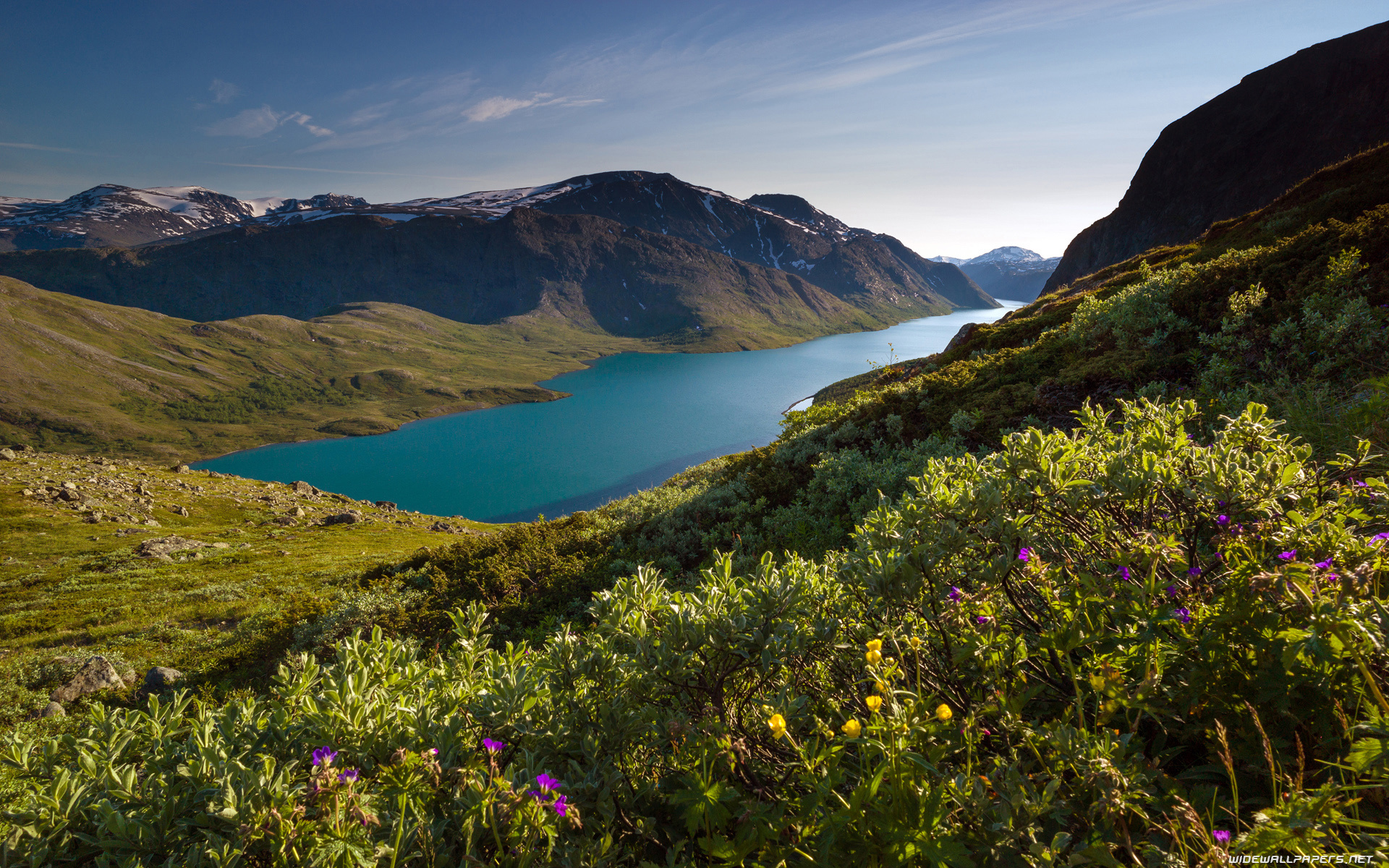 Gjende, Norwegian Fjords Wallpaper, 1920x1200 HD Desktop