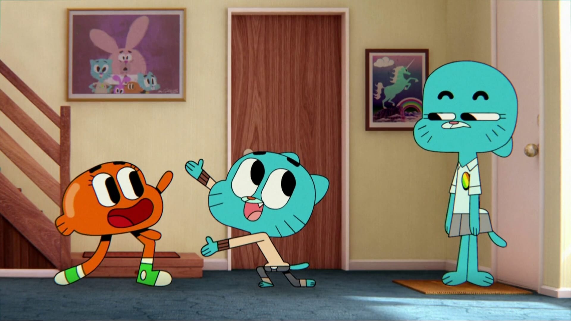 Gumball Watterson, Darwin Watterson, Nicole Watterson, Full HD Desktop wallpaper