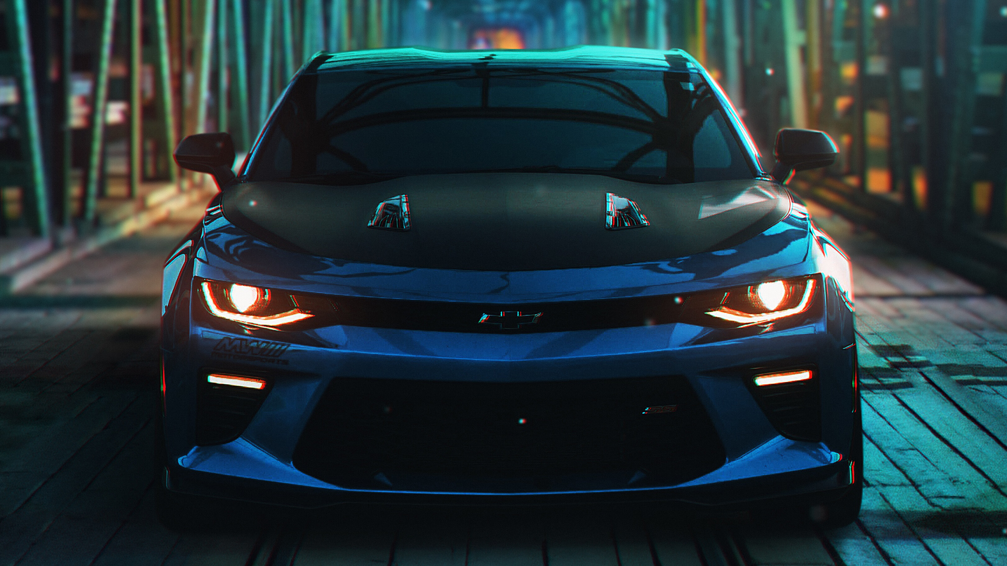 Chevrolet Camaro, Digital artwork, 4K HD, Artist, 3240x1830 HD Desktop