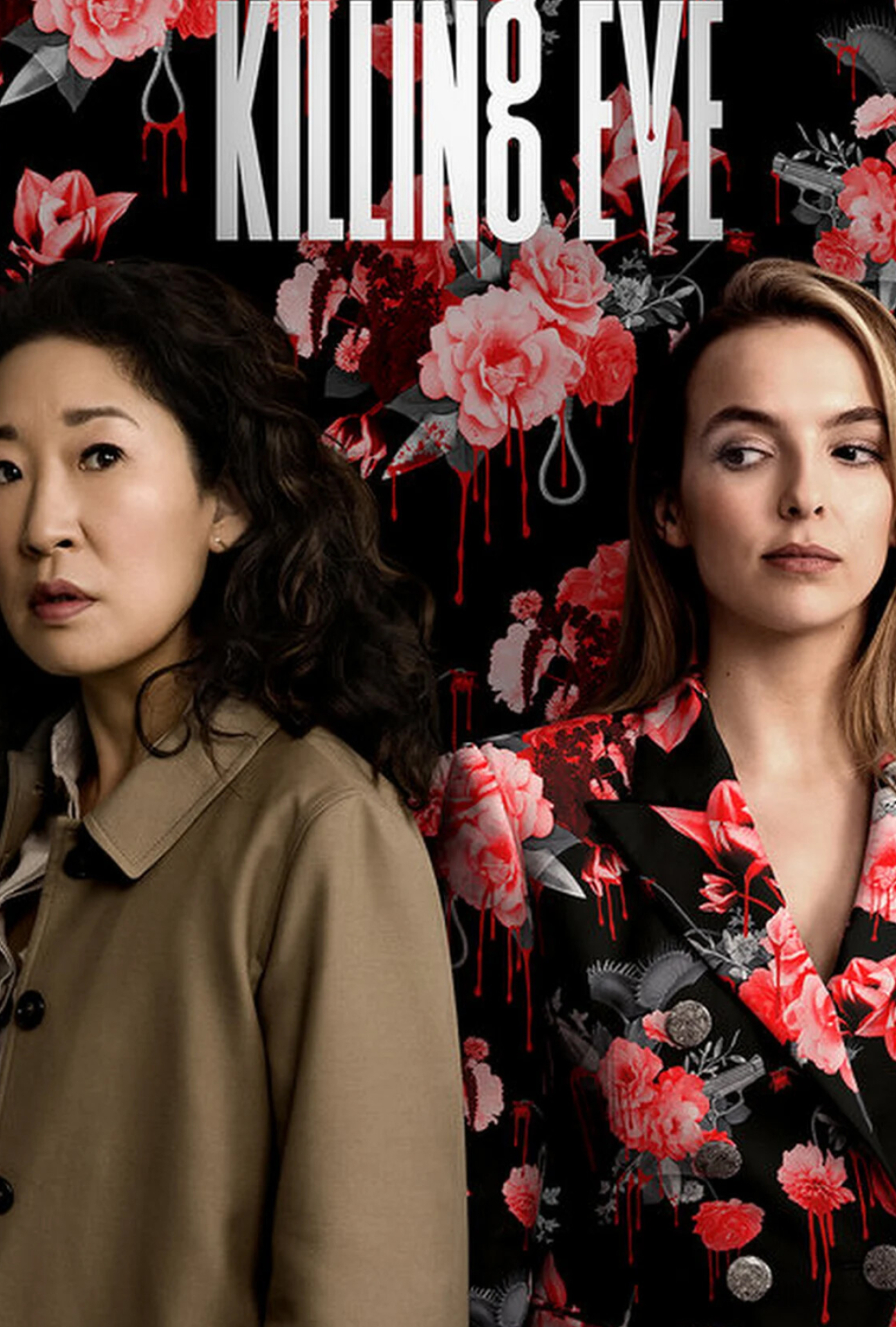 Killing Eve, Season 2 poster, Floral design, Intriguing visuals, 1400x2070 HD Phone