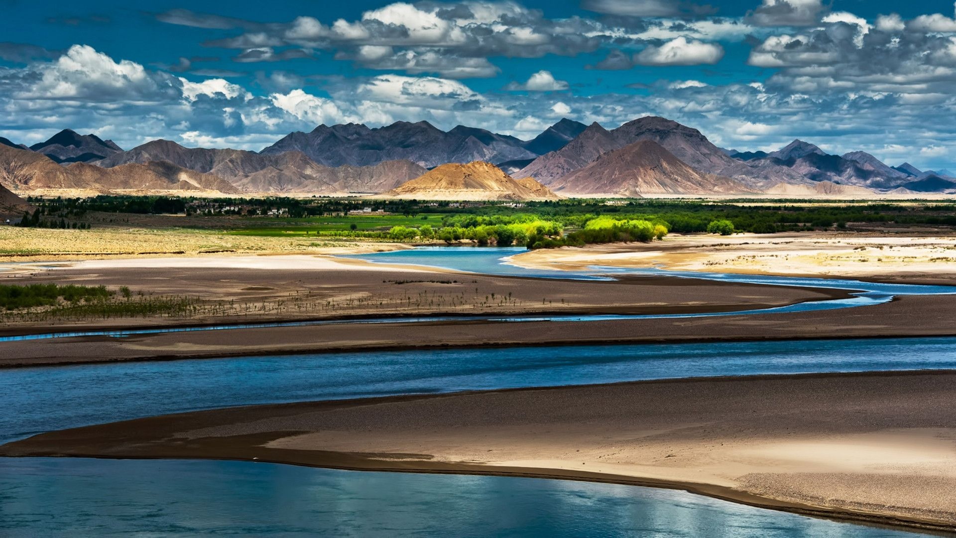 Tibetan Highlands, Tibet landscape wallpapers, Tranquil beauty, Nature's sanctuary, 1920x1080 Full HD Desktop