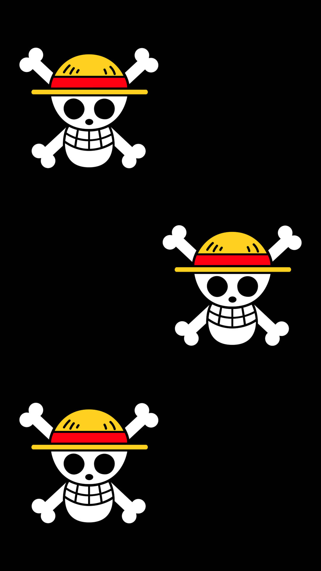 Straw Hat Jolly Roger, One Piece, straw hat skull icon, Full HD Phone wallpaper