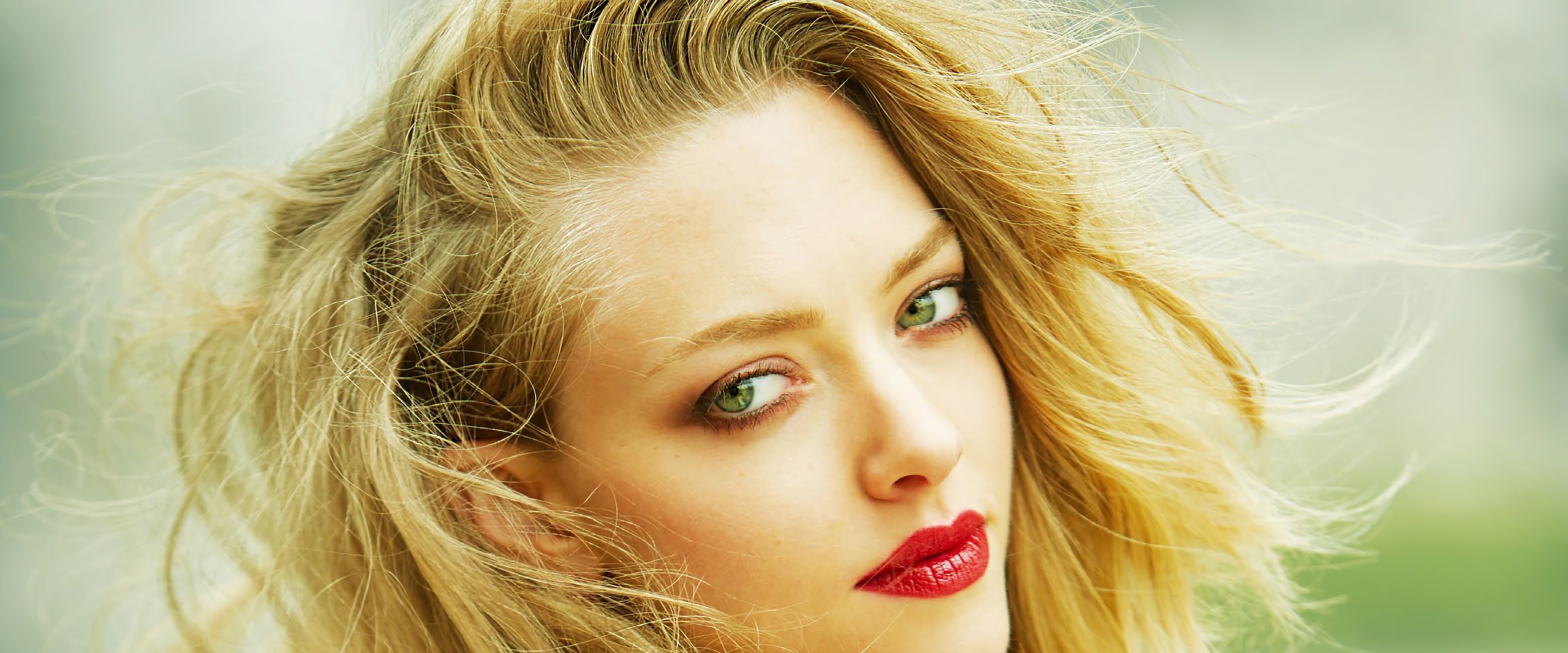 Amanda Seyfried movies, Beautiful blonde actress, 4K wallpaper, Celeb, 3840x1600 Dual Screen Desktop