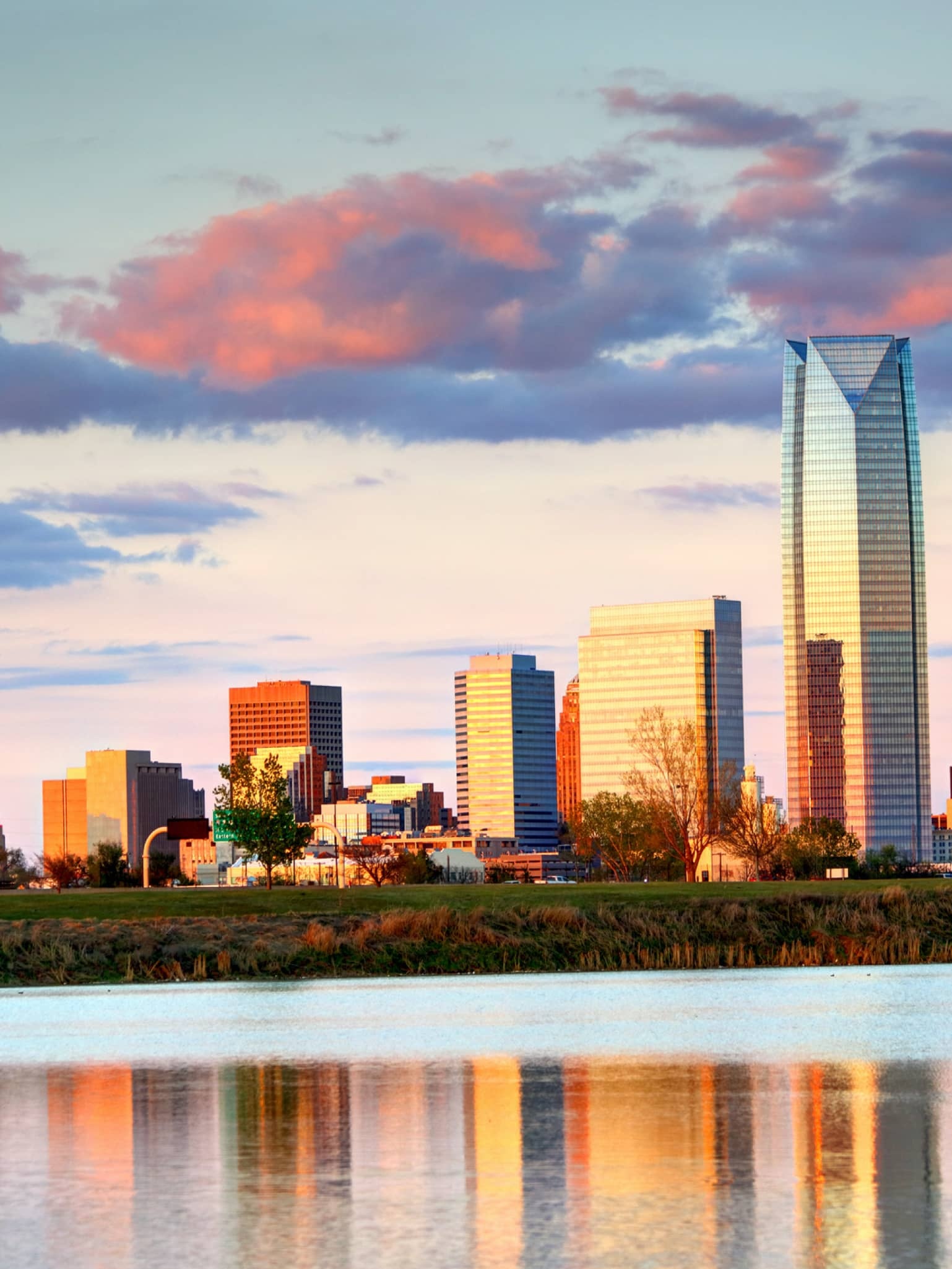 Oklahoma City Skyline, Travels, Account recovery, Banking services, 1540x2050 HD Phone