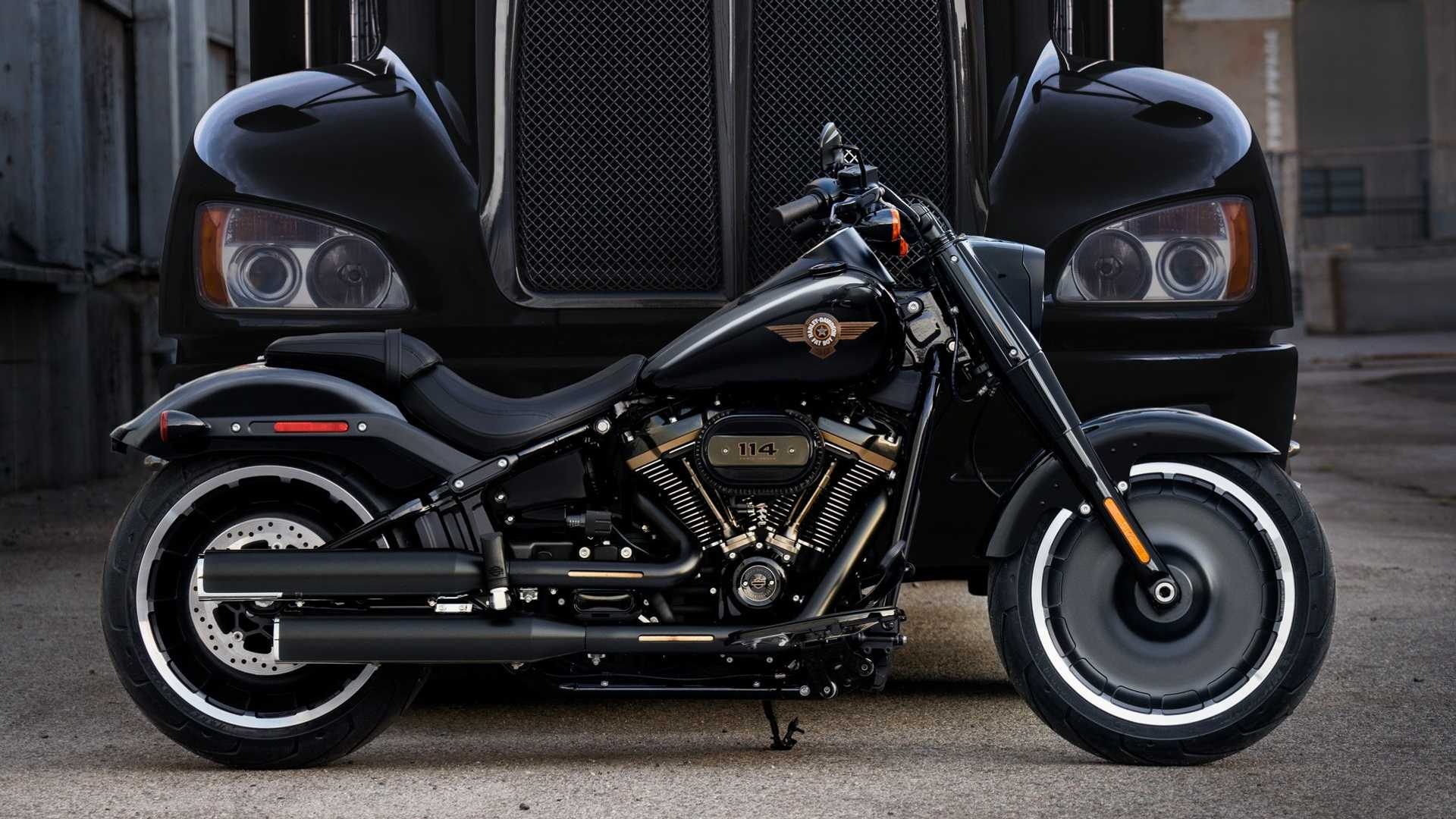 Harley Davidson Fat Boy 114 Wallpapers 36 images WallpaperCat
