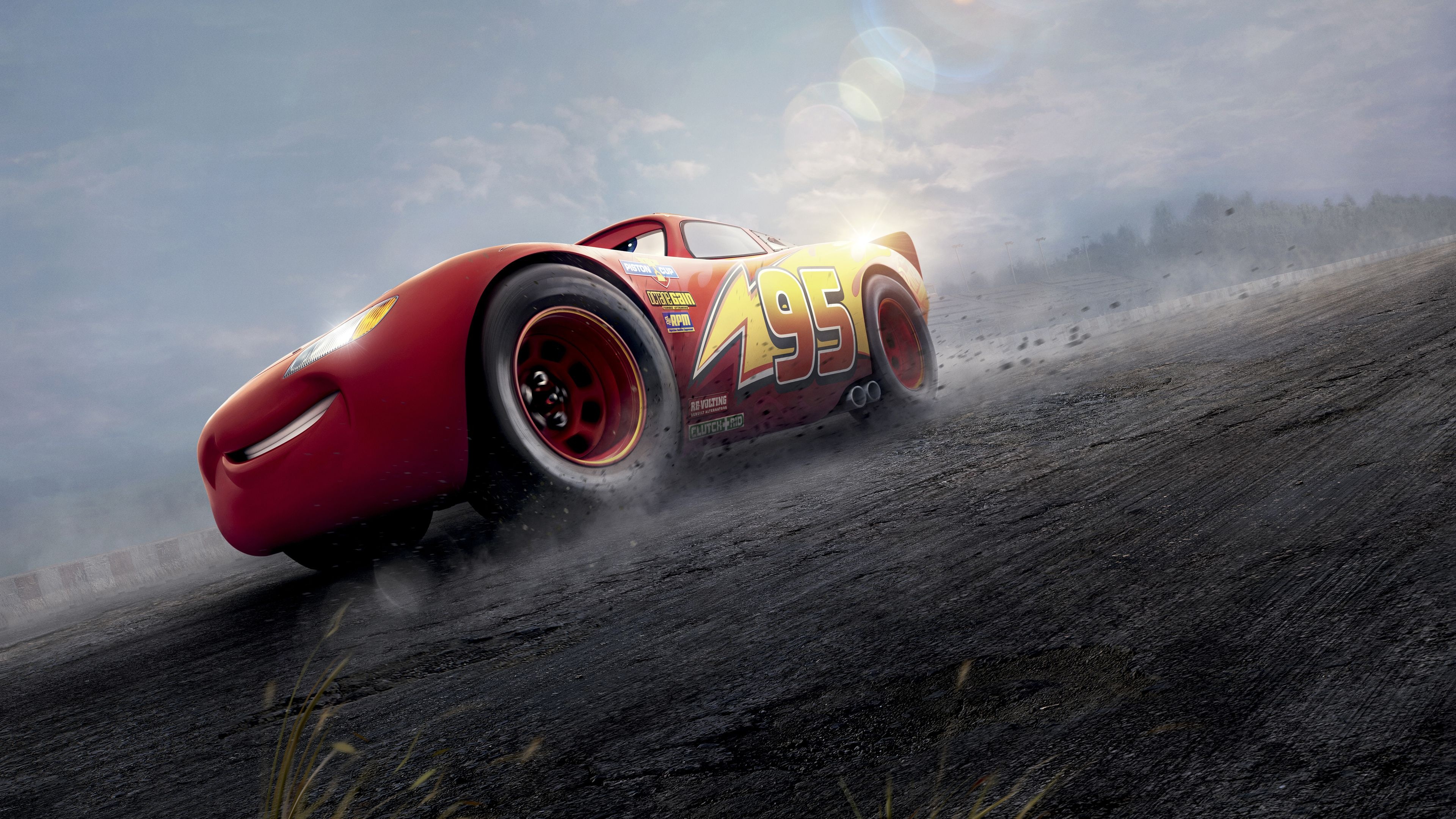 Cars 3, Red Lightning McQueen, 4K movies wallpapers, Disney Cars, 3840x2160 4K Desktop