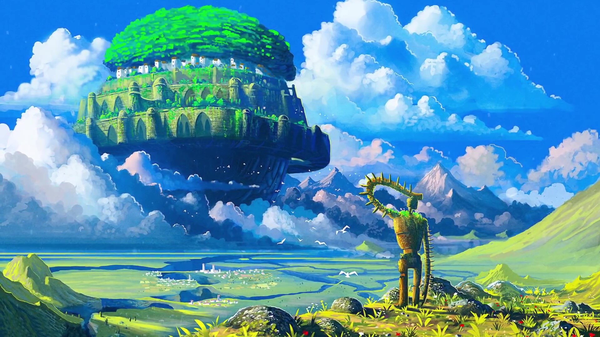 Castle in the Sky, Studio Ghibli Wallpaper, 1920x1080 Full HD Desktop