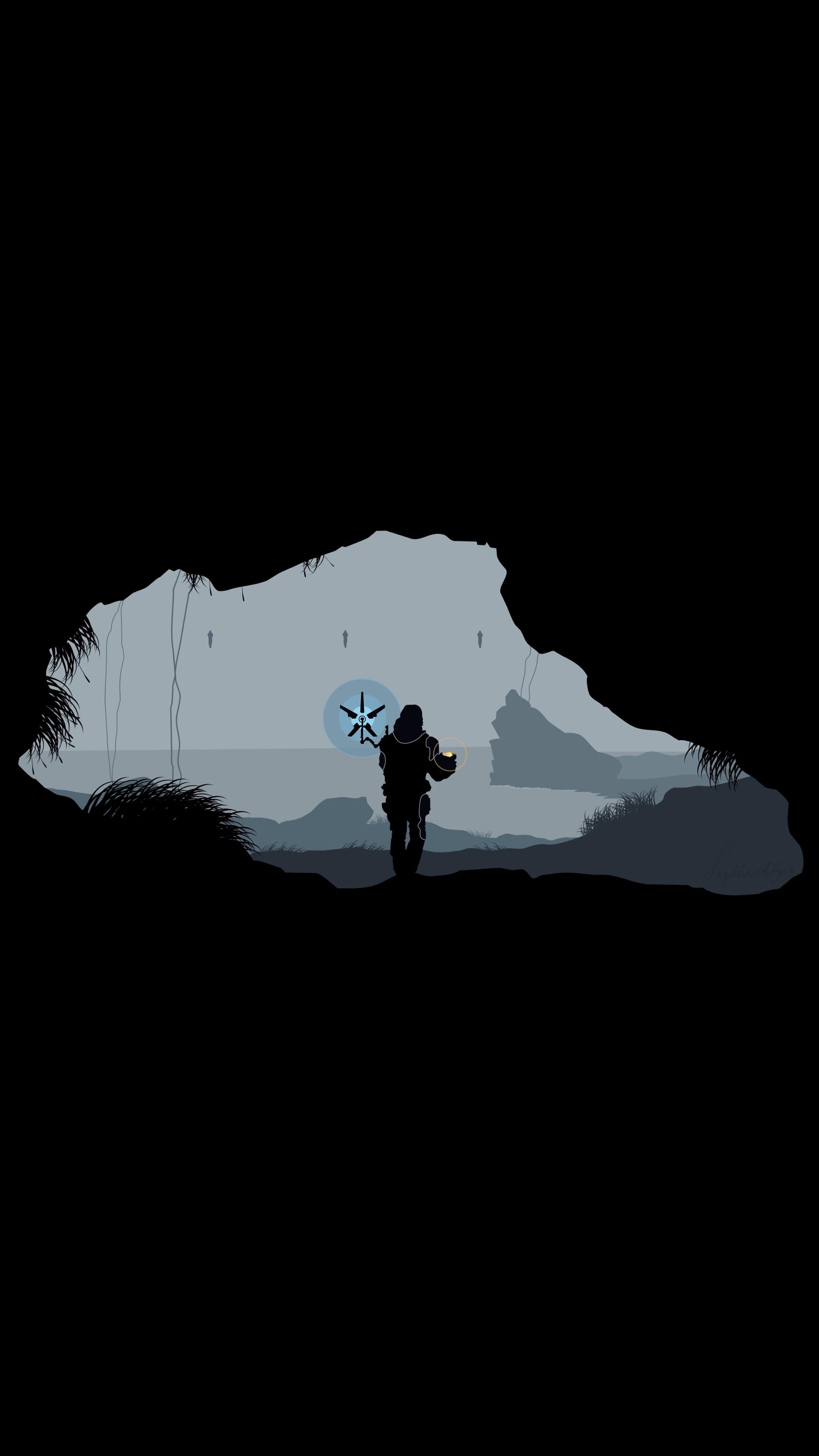 Death Stranding, Ramoled backgrounds, Ambient, Futuristic, 2160x3840 4K Phone