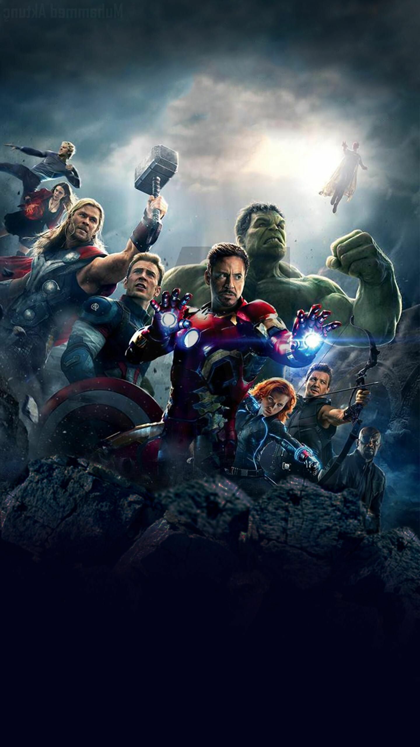 Avengers, Wallpaper sun, Marvel fan art, Superhero showdown, 1440x2560 HD Phone