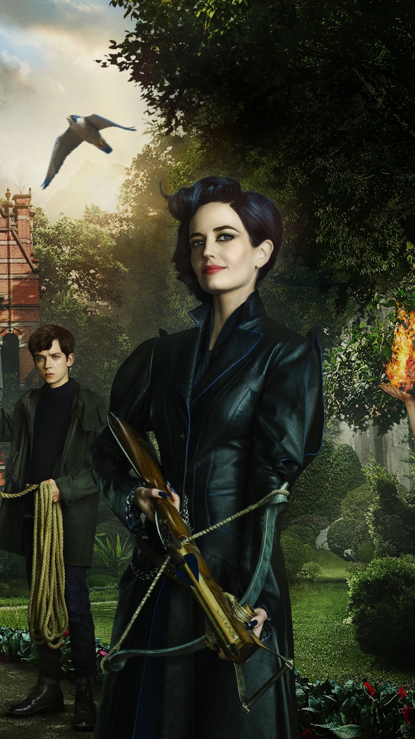 Miss Peregrine's Home for Peculiar Children, Eva Green, Tim Burton, Best movies of 2016, 1440x2560 HD Phone