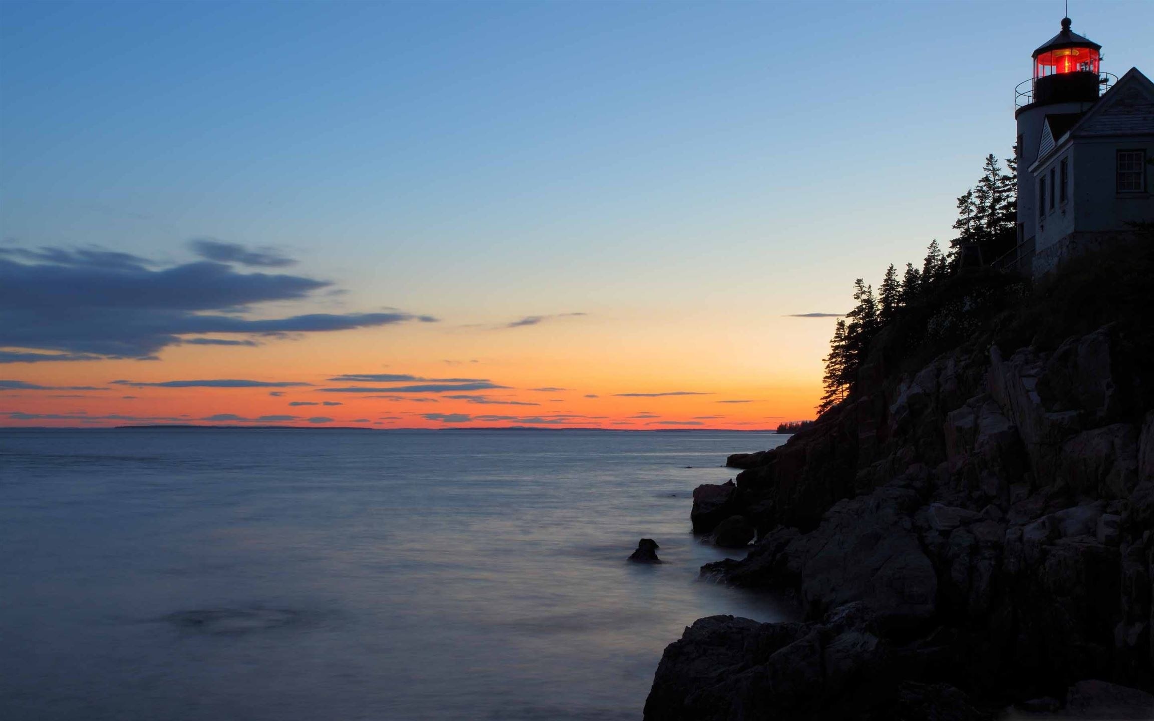 Bass Harbor, Island background, Stunning wallpaper, Coastal beauty, 2310x1440 HD Desktop