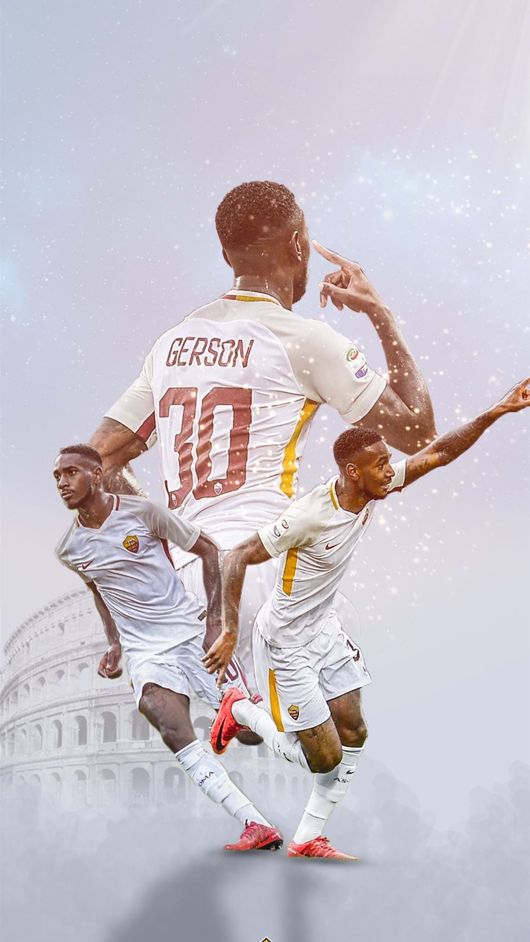 Gerson, AS Roma Wallpaper, 1080x1920 Full HD Phone