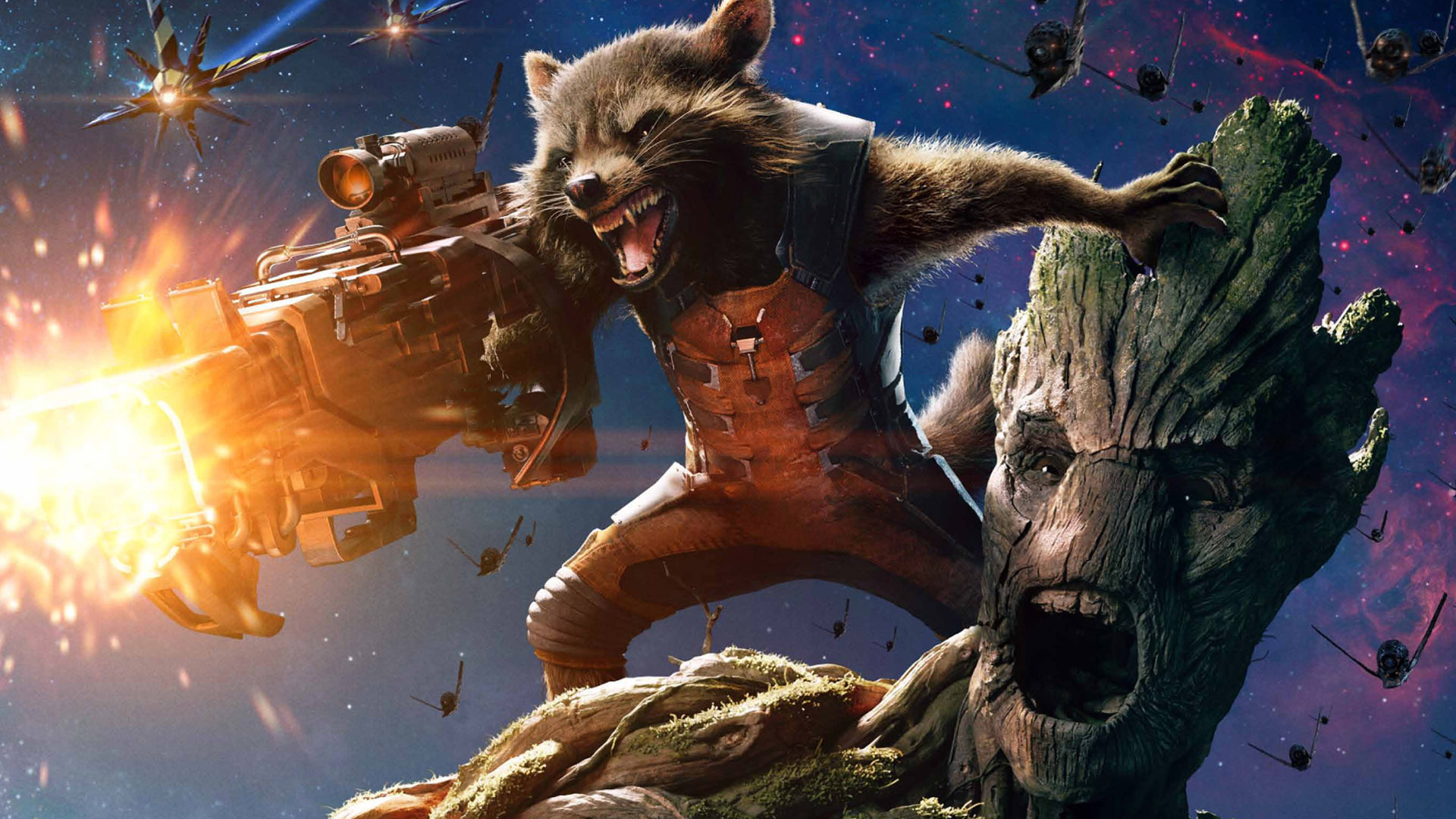 Rocket Raccoon, Guardians of the Galaxy, Groot steal, Review, 1920x1080 Full HD Desktop