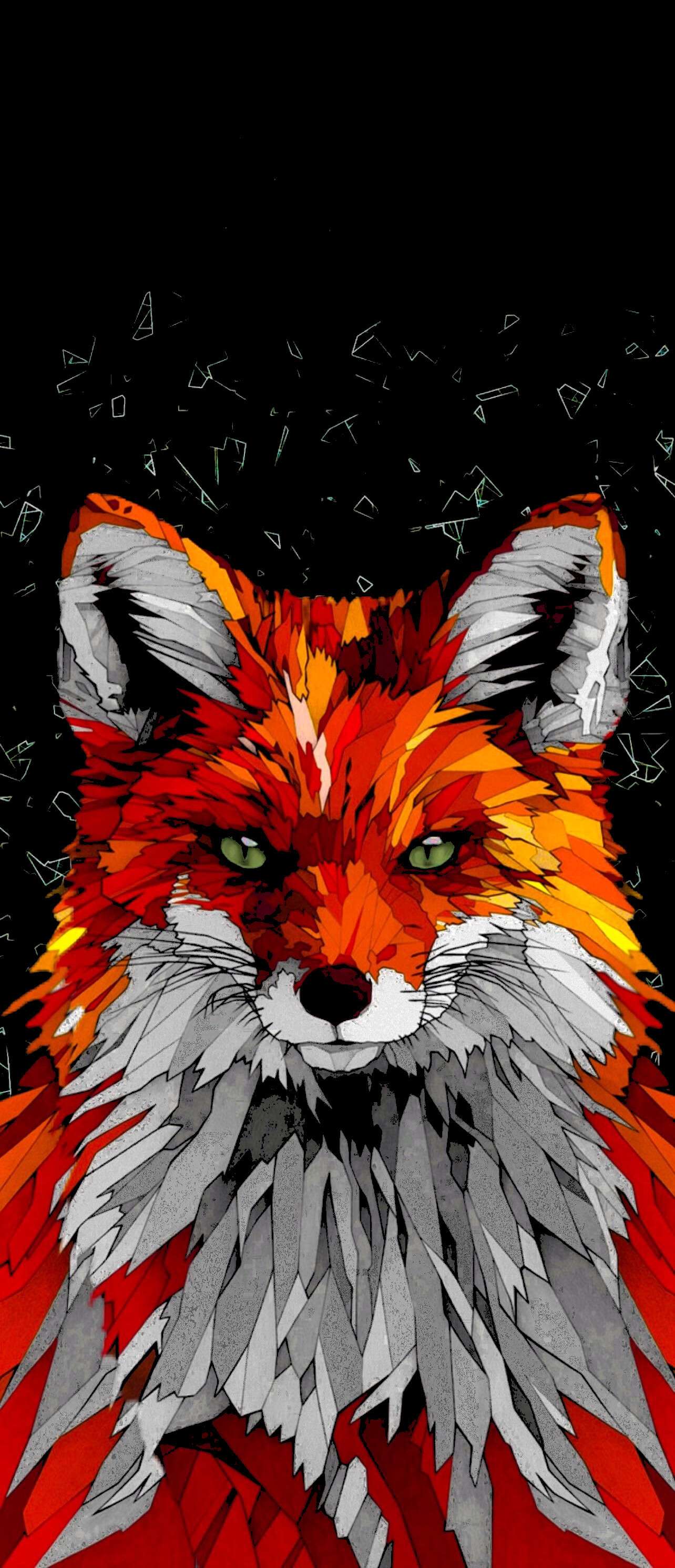 Geometric Animal, AMOLED backgrounds, Immersive visual experience, 1290x2990 HD Phone