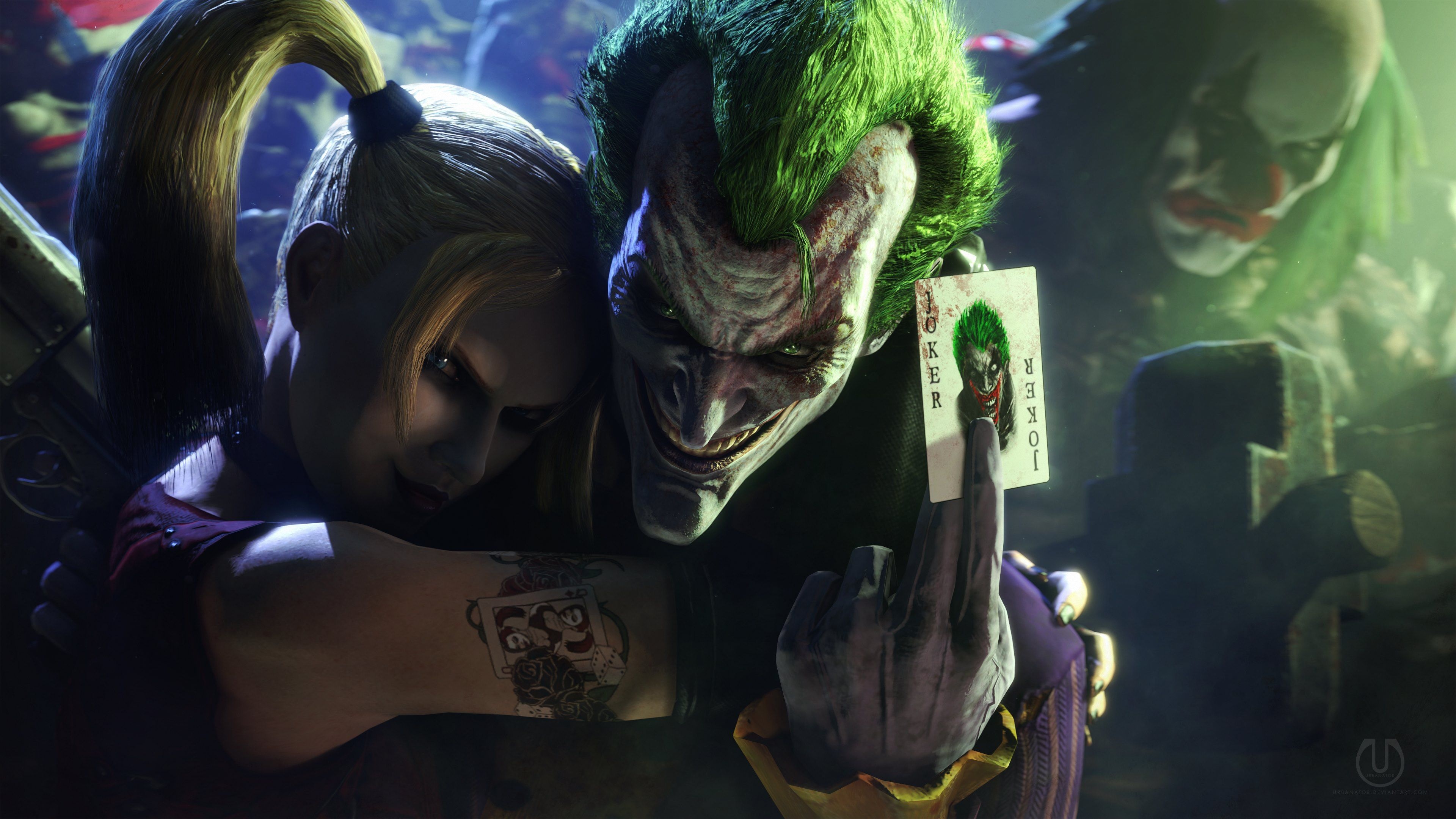 Injustice, Harley Quinn and Joker Wallpaper, 3840x2160 4K Desktop