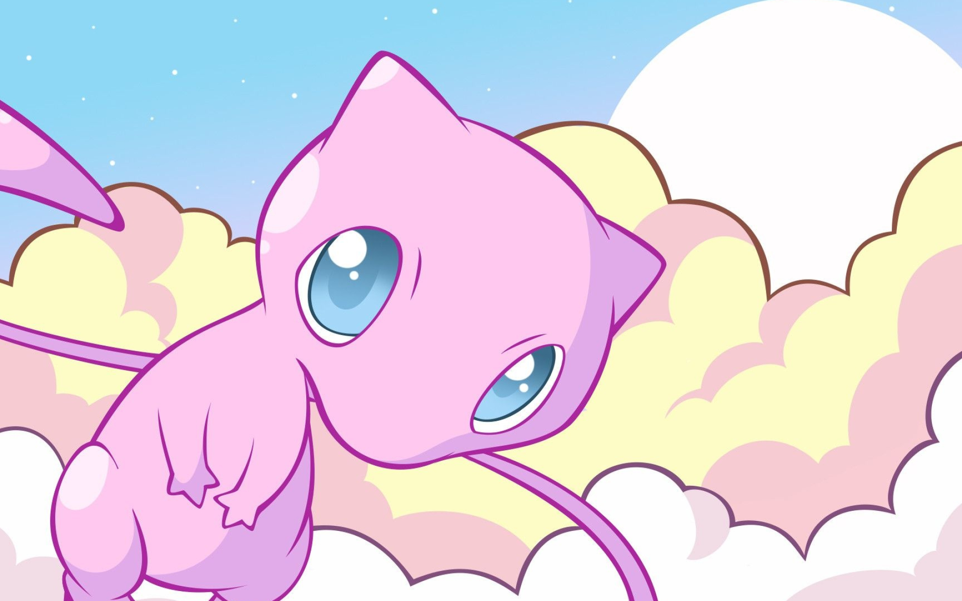 Blue Mew, Rare Pokmon variant, Legendary power, Striking color, 1920x1200 HD Desktop