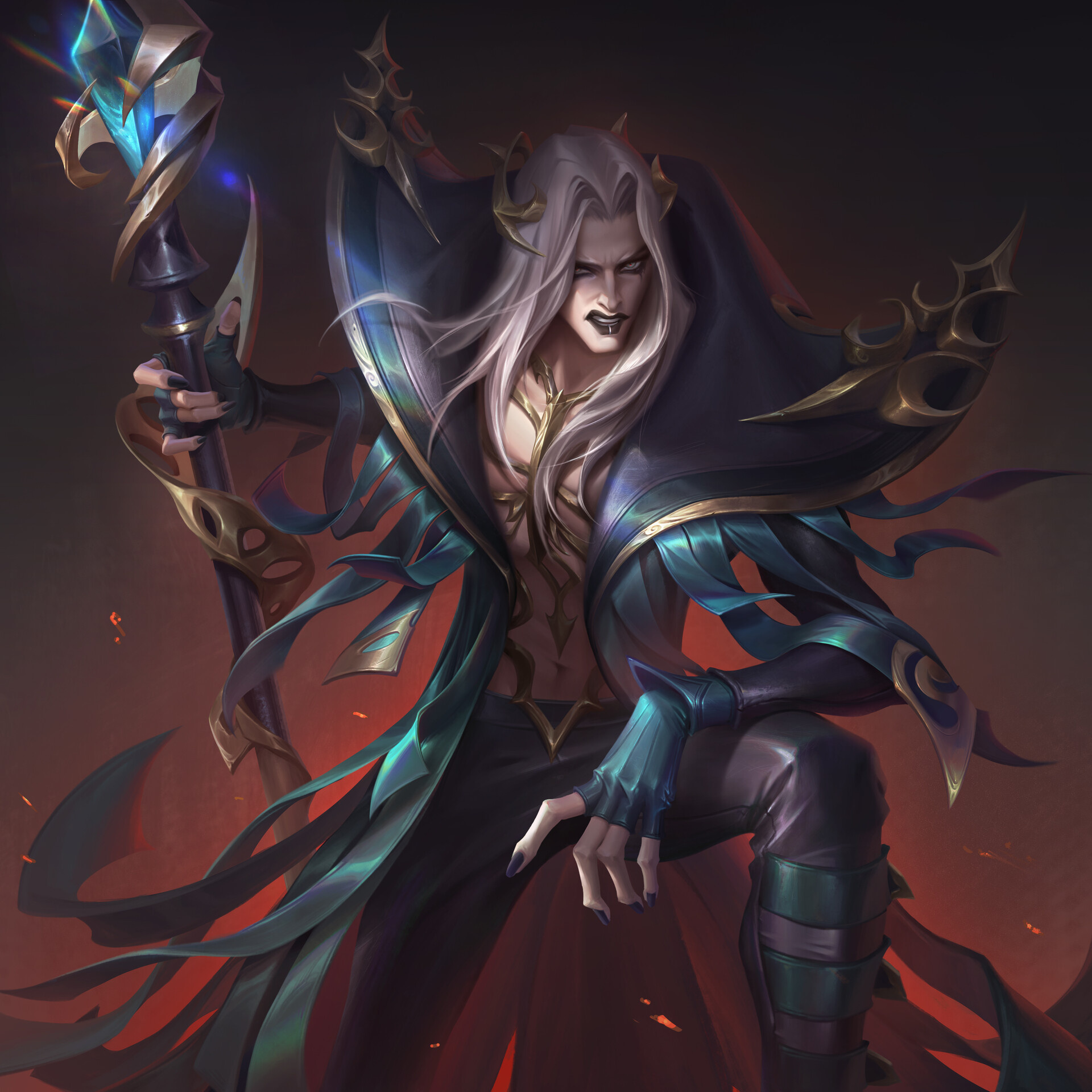 Karthus, League of Legends, ArtStation, Mariano Steiner, 1920x1920 HD Phone