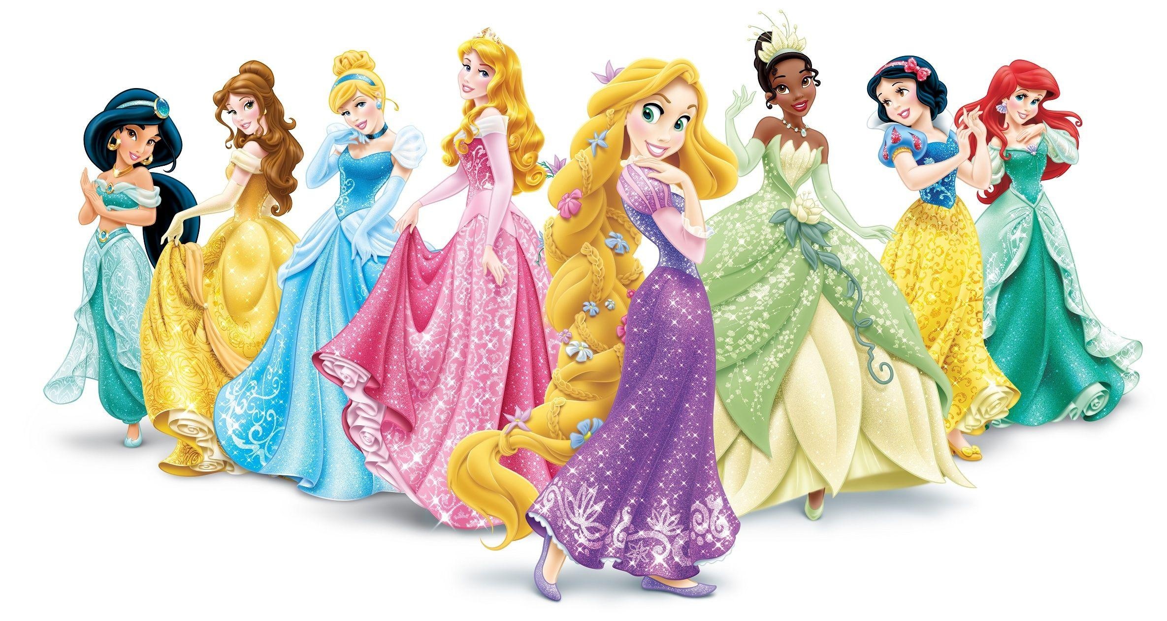 Rapunzel, Cinderella, Princess Tiana, Belle, Princess Aurora, HD Desktop wallpaper