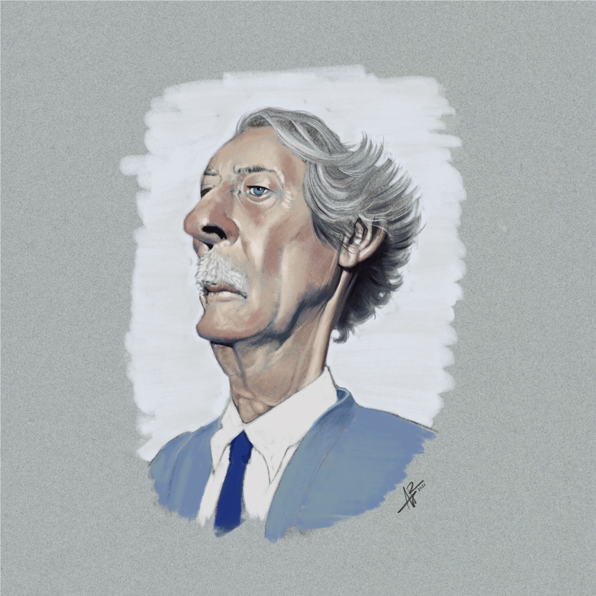 Jean Rochefort, Movies, ArtStation, Jean Raoul Robert, 1920x1920 HD Phone