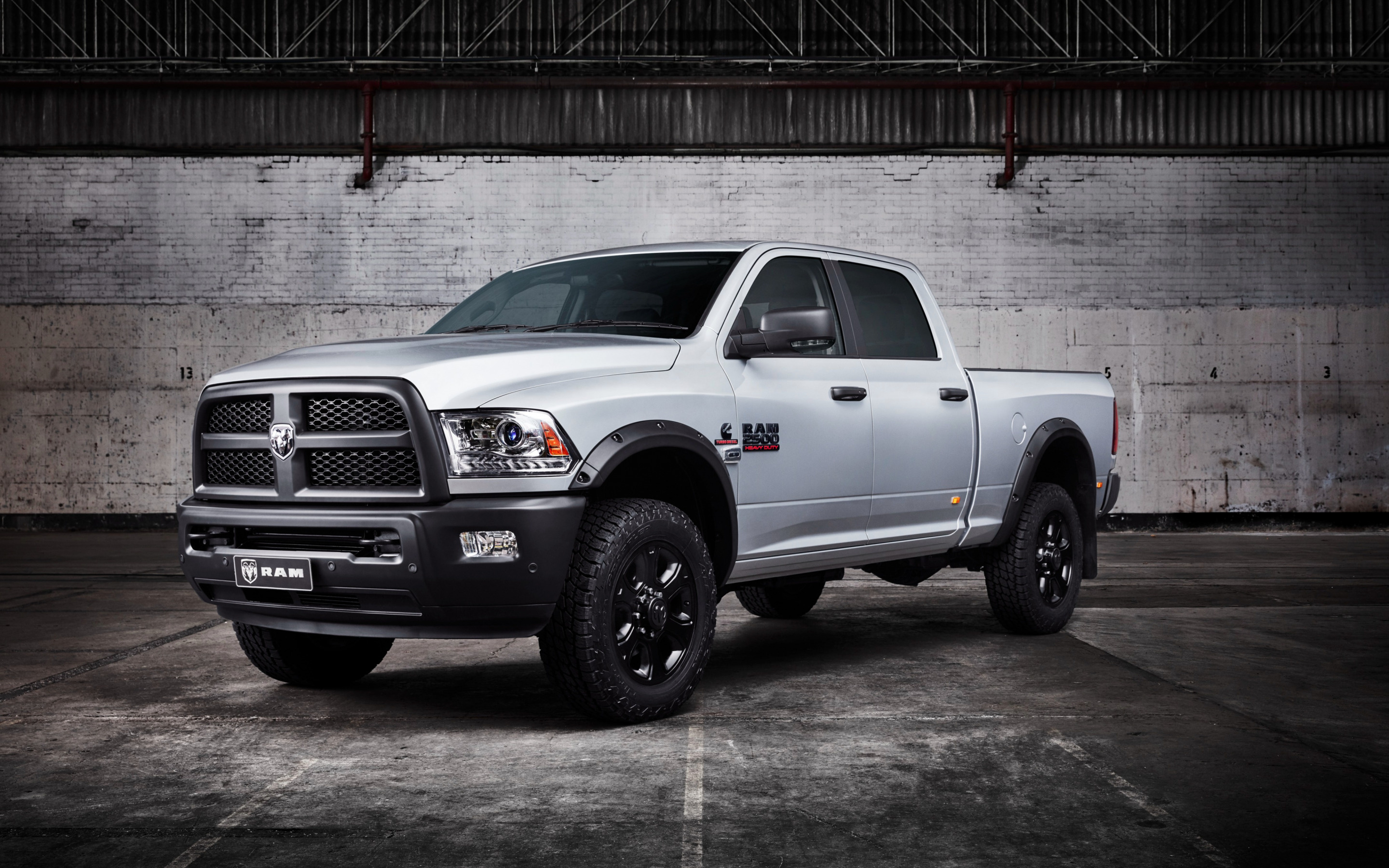 Ram 2500, Silver pickup truck, New Ram 2500, High-quality wallpapers, 2880x1800 HD Desktop