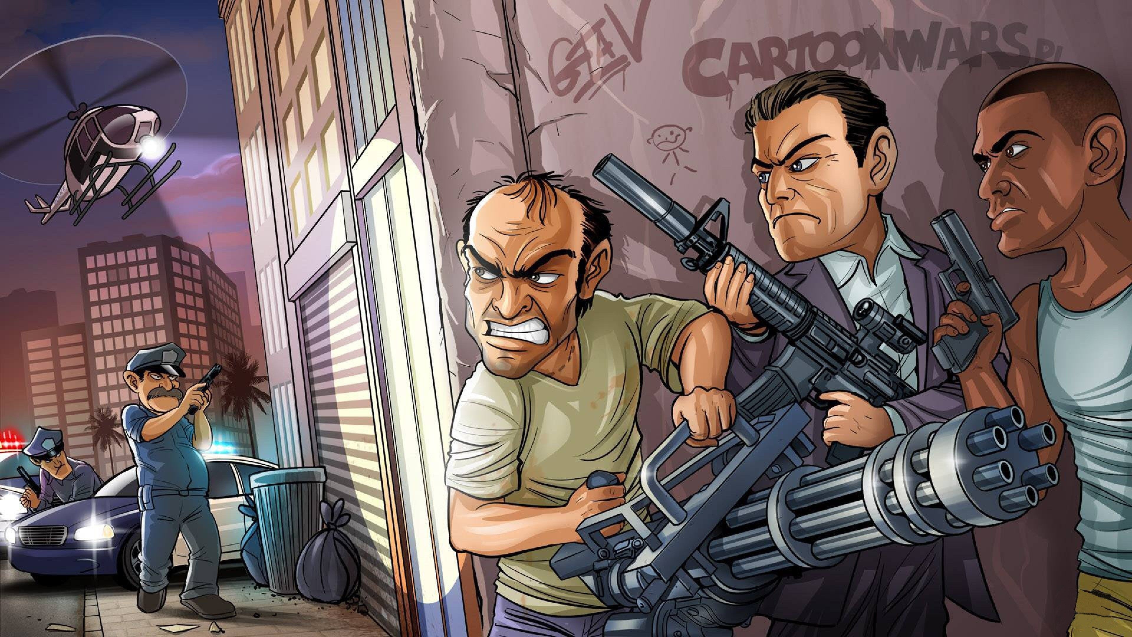 GTA coolness, Epic gameplay, Dynamic cityscape, Criminal empire, 3840x2160 4K Desktop