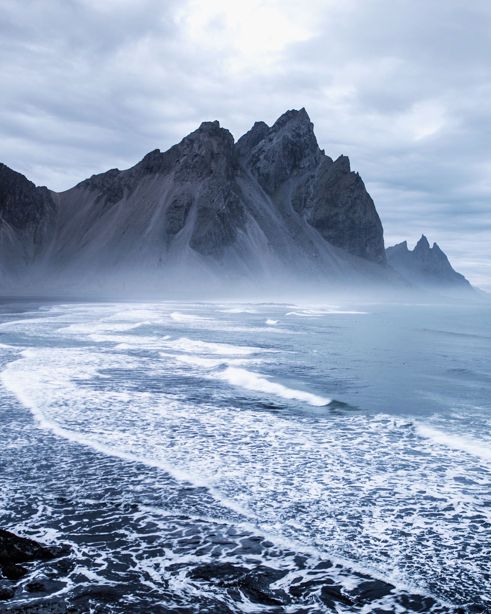 Vestrahorn, Blue hour beauty, Stunning Icelandic landscape, Nature's masterpiece, 1640x2050 HD Phone