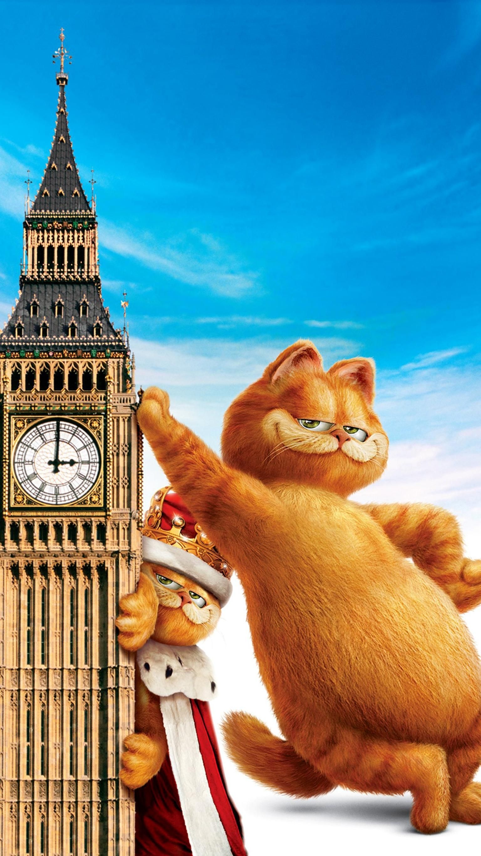 Garfield, A tail of two kitties, 2006 phone wallpaper, Movie wallpapers, 1540x2740 HD Phone