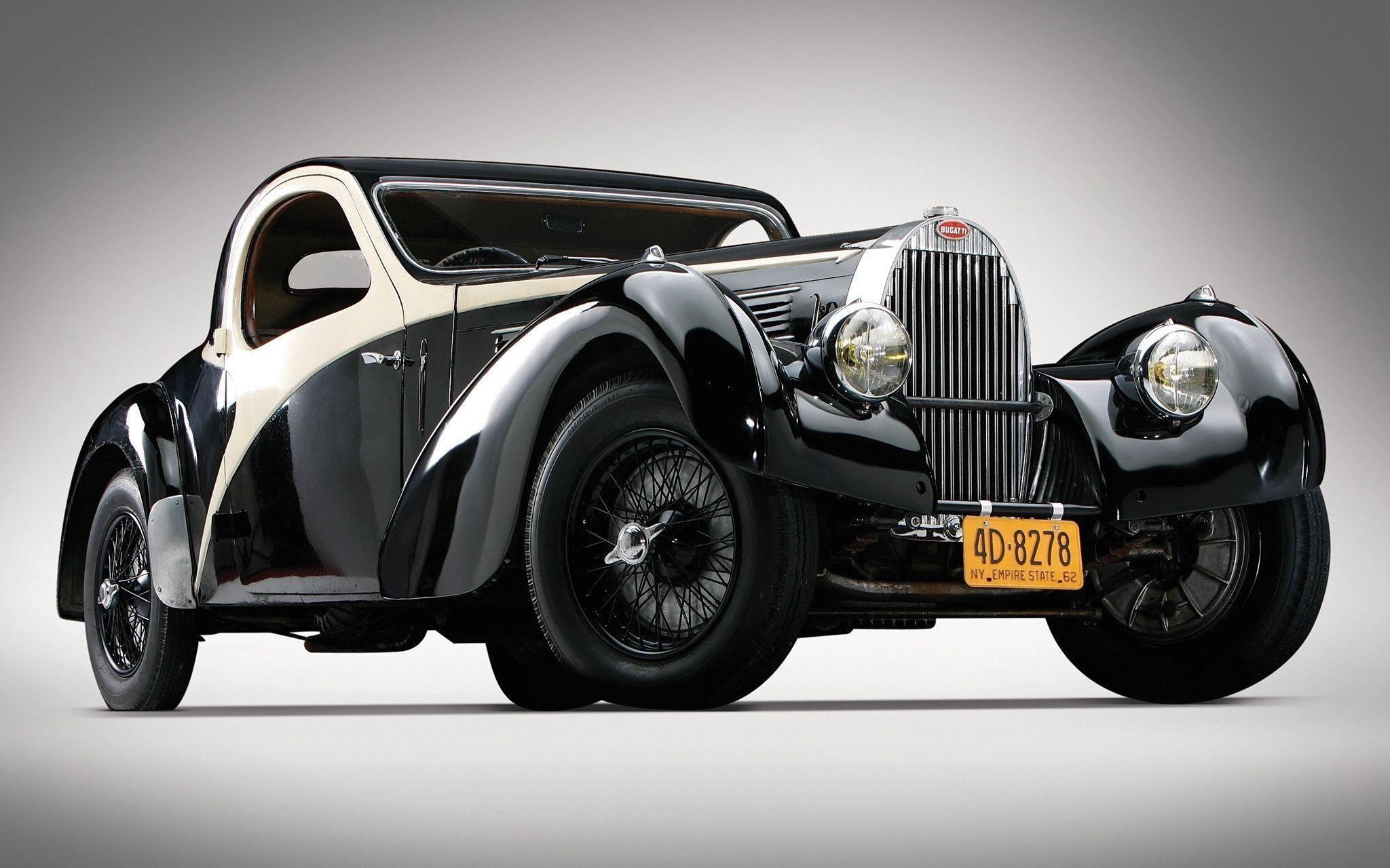 Bugatti Type 57S Atalante, horseshoe radiator grille, 4D-8278 license plate, HD Desktop wallpaper