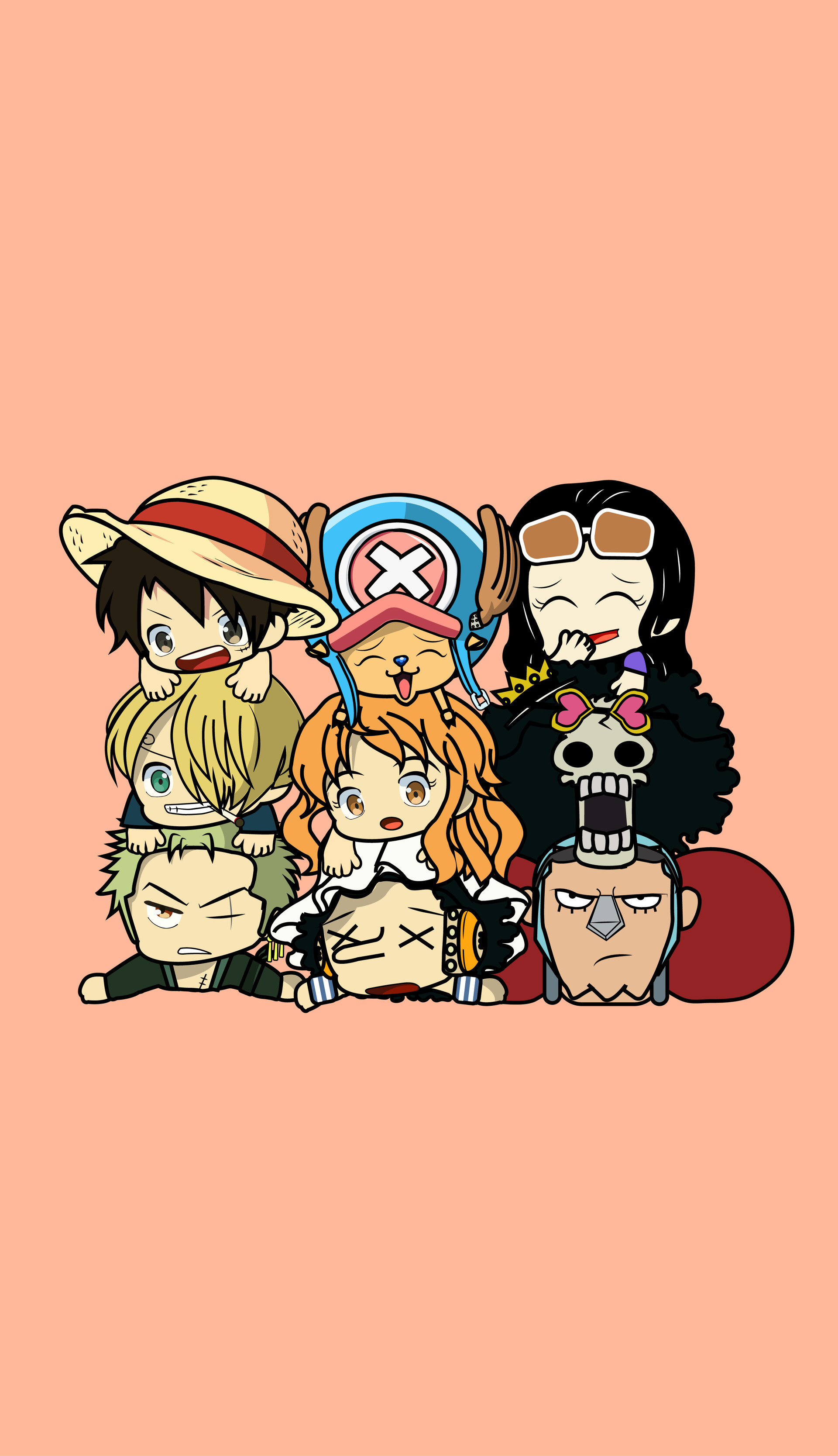 Straw Hat Pirates, Monkey D. Luffy, Tony Tony Chopper, Roronoa Zoro, Nami, HD Phone wallpaper