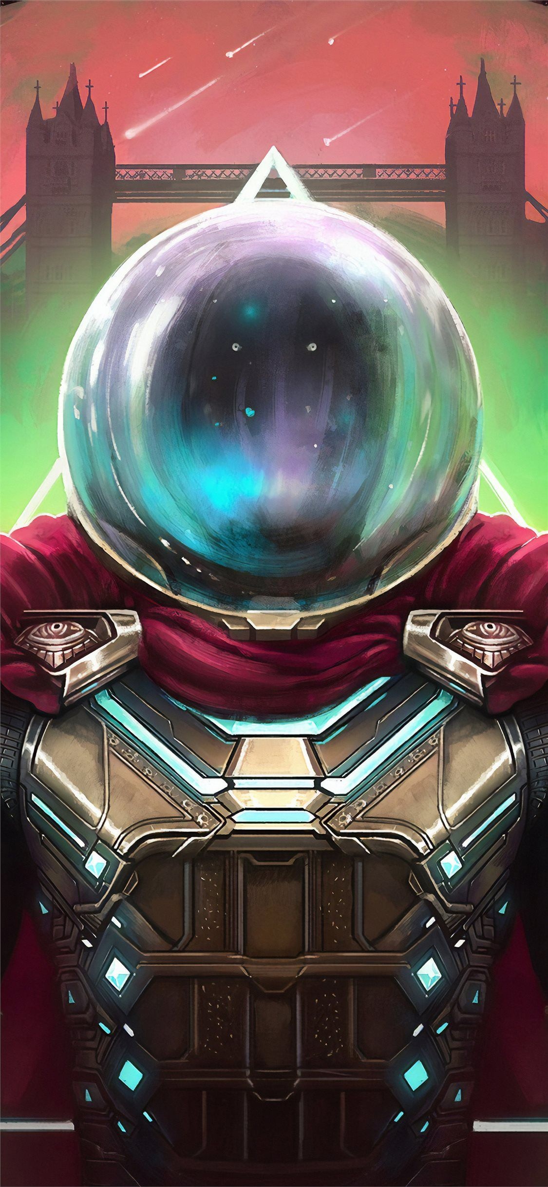 Mysterio art wallpaper, Marvel Spiderman, 1130x2440 HD Phone