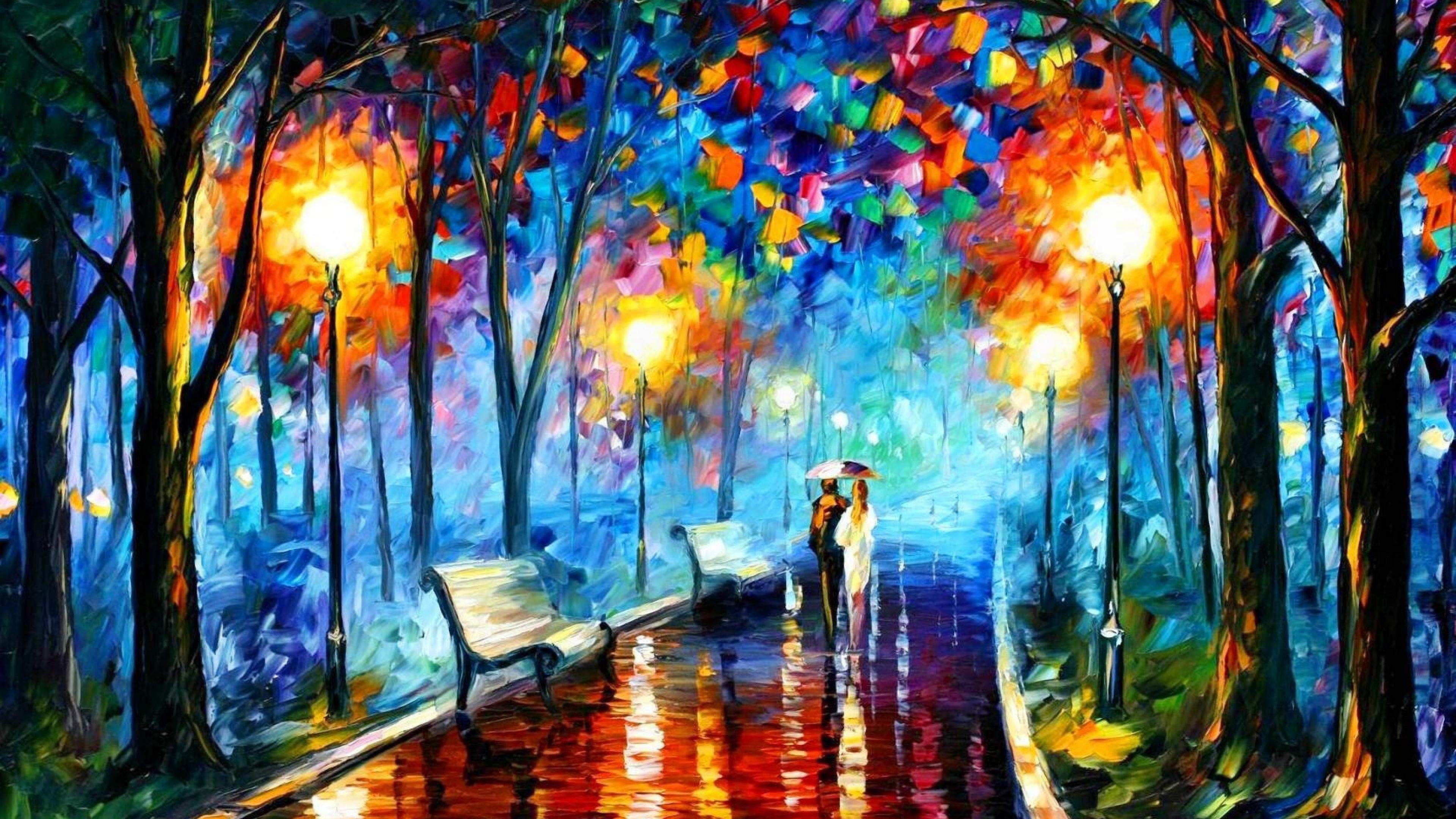 Leonid Afremov, Paint Wallpaper, 3840x2160 4K Desktop