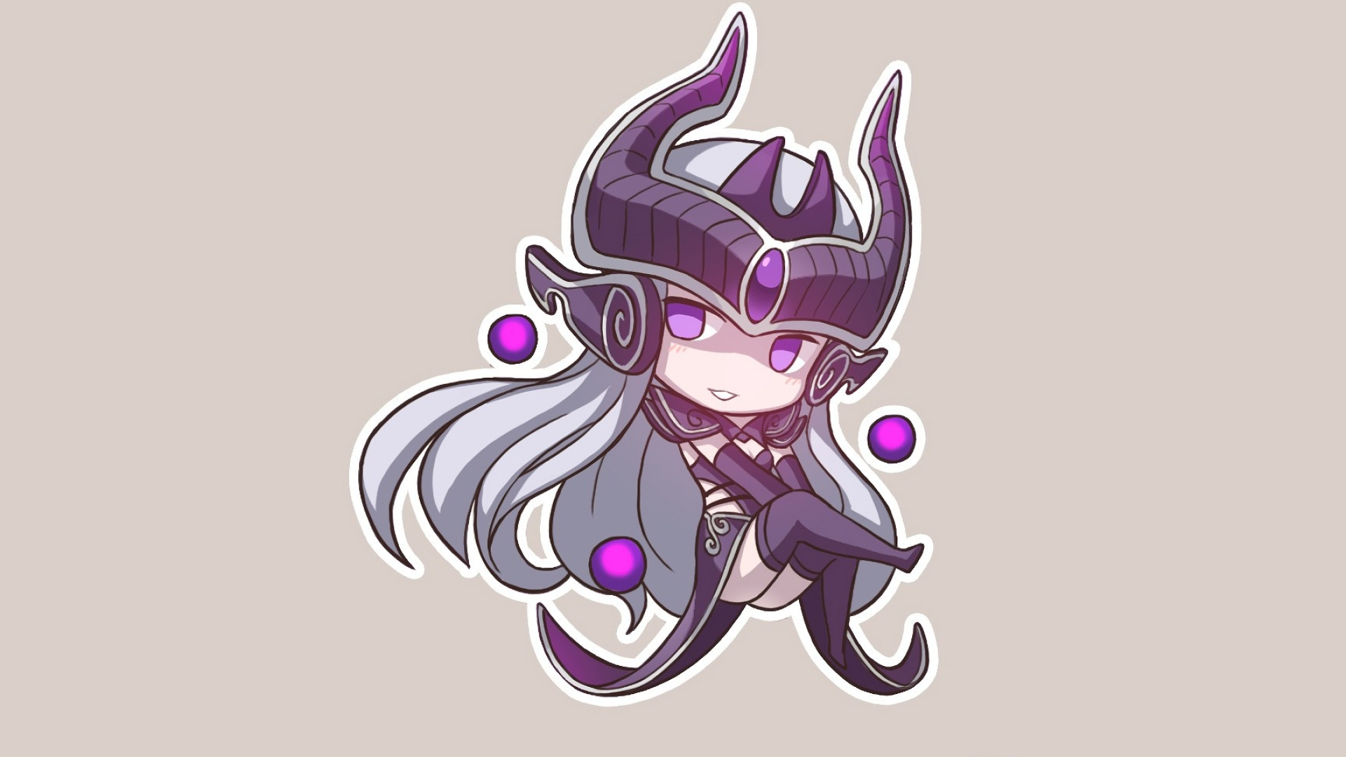 League of Legends, Chibi, Syndra fan art, LOL stats, 1920x1080 Full HD Desktop