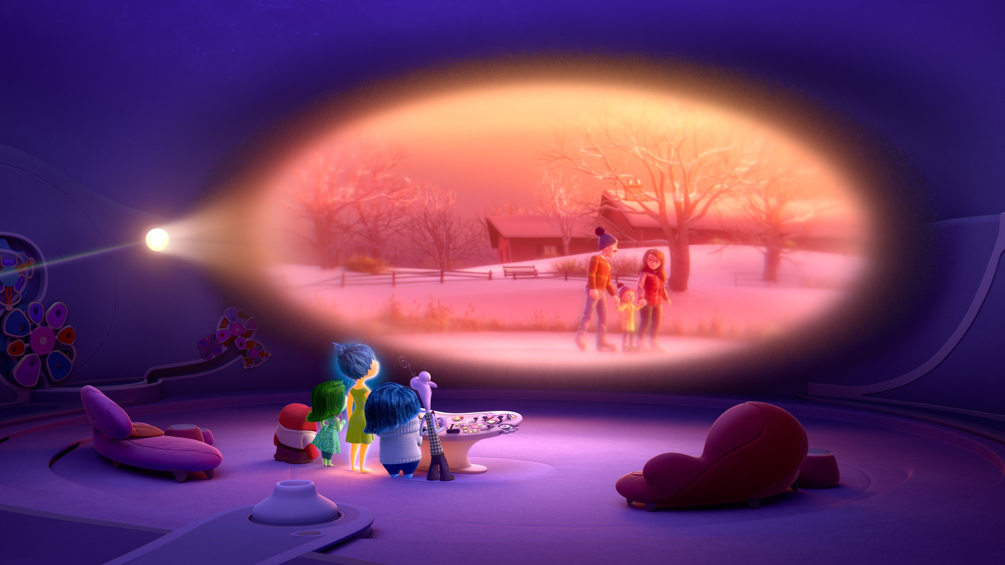 Watching memories, Inside Out Wallpaper, 3840x2160 4K Desktop