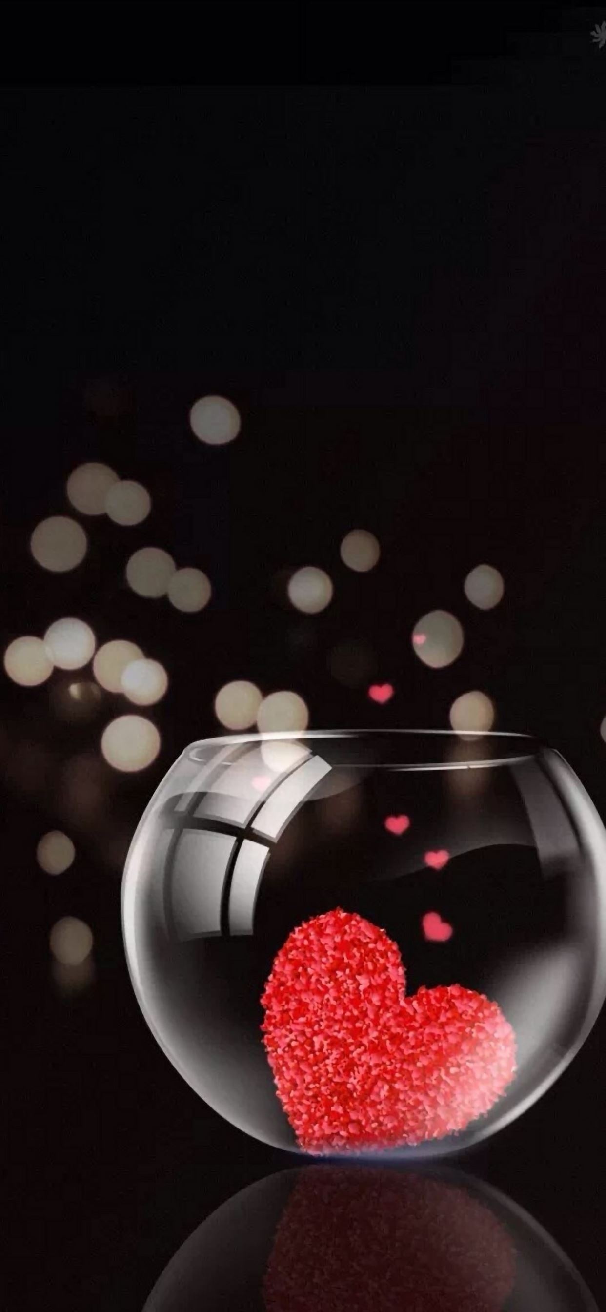 Glass jar, Hearts Wallpaper, 1250x2690 HD Phone