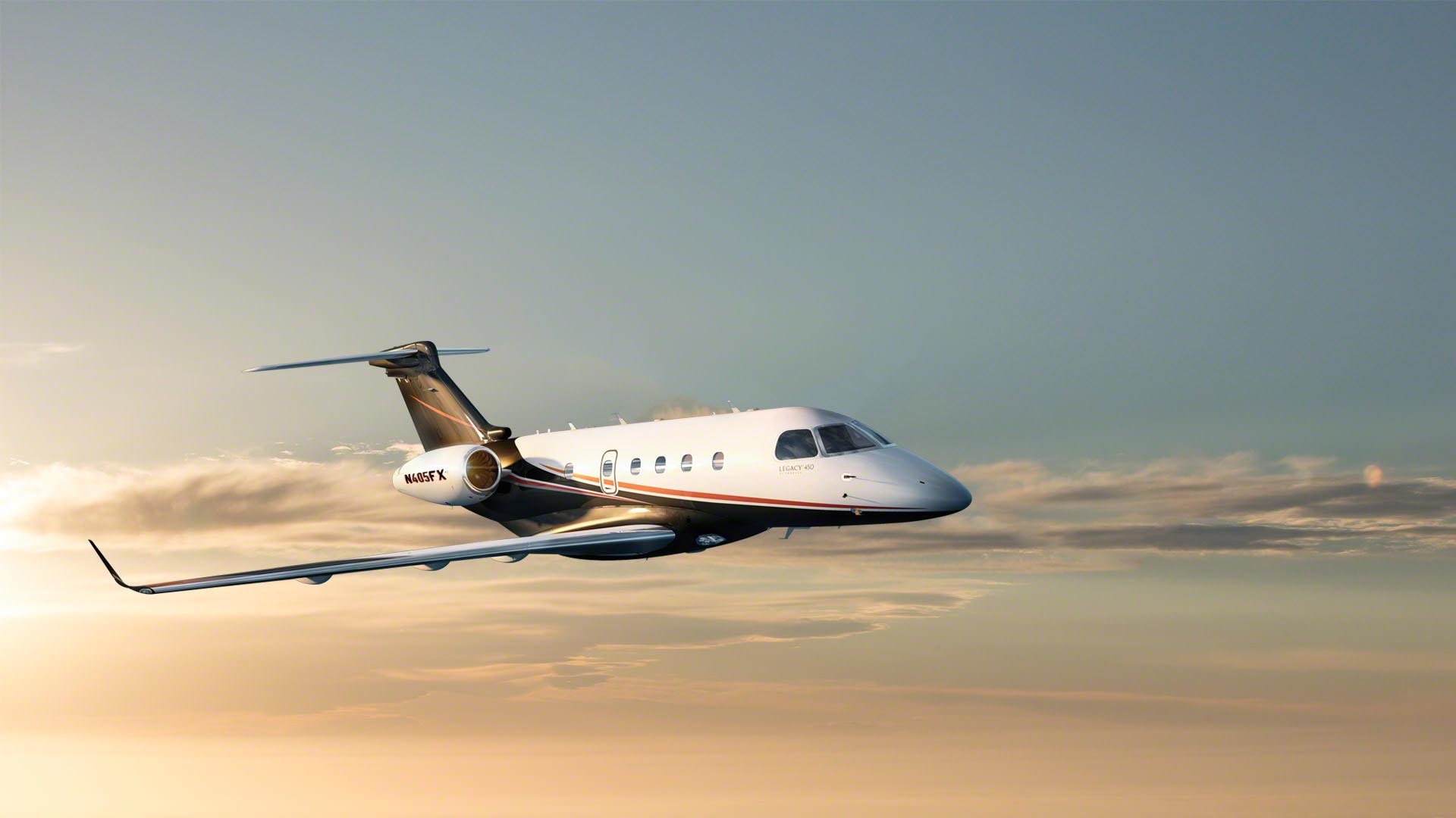 Embraer Legacy 450, Midsize private jet, Flexjet, 1920x1080 Full HD Desktop