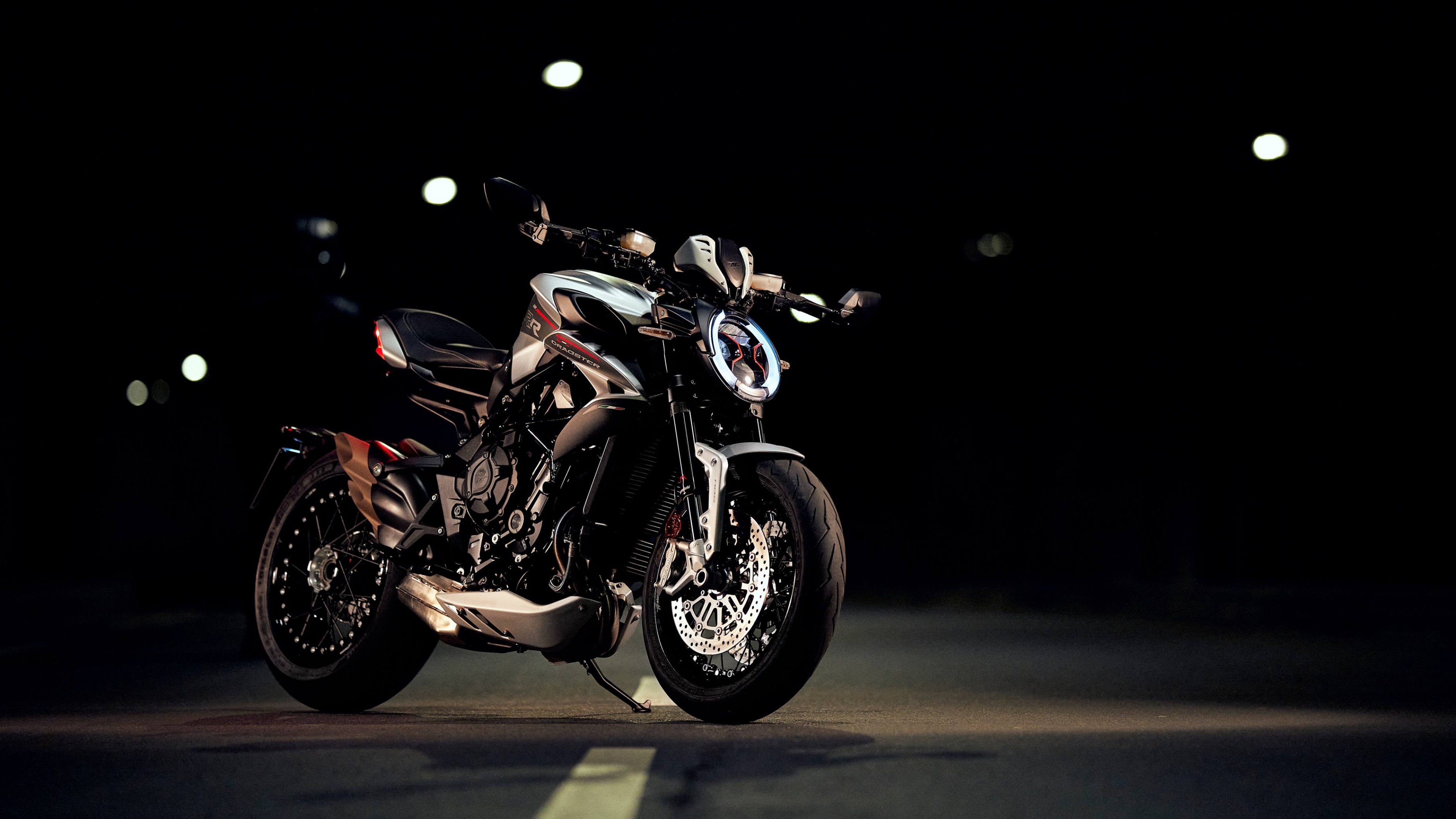 MV Agusta Dragster, 4K wallpaper, Night tarmac blackdark, SCS, 3840x2160 4K Desktop