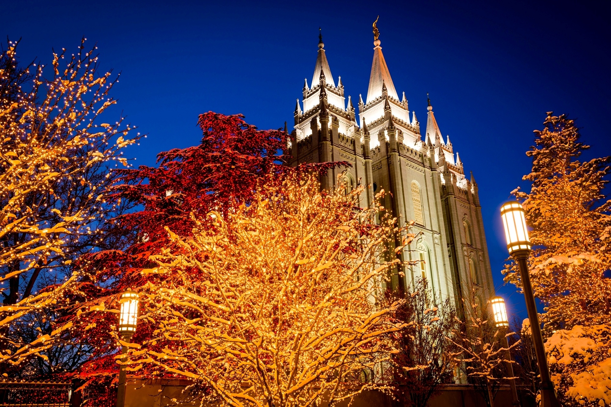 Salt Lake City, Travels, USA, Night city, 2000x1340 HD Desktop