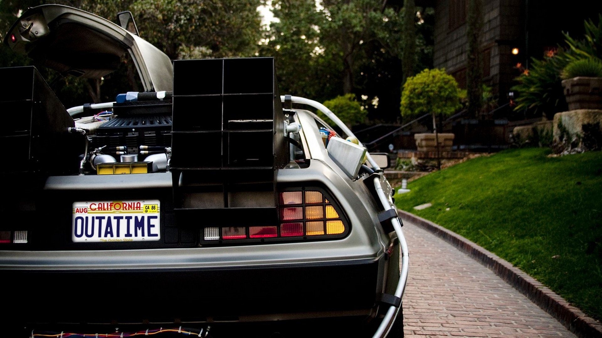 DeLorean DMC-12, Back to the Future, HD wallpapers, Desktop backgrounds, 1920x1080 Full HD Desktop