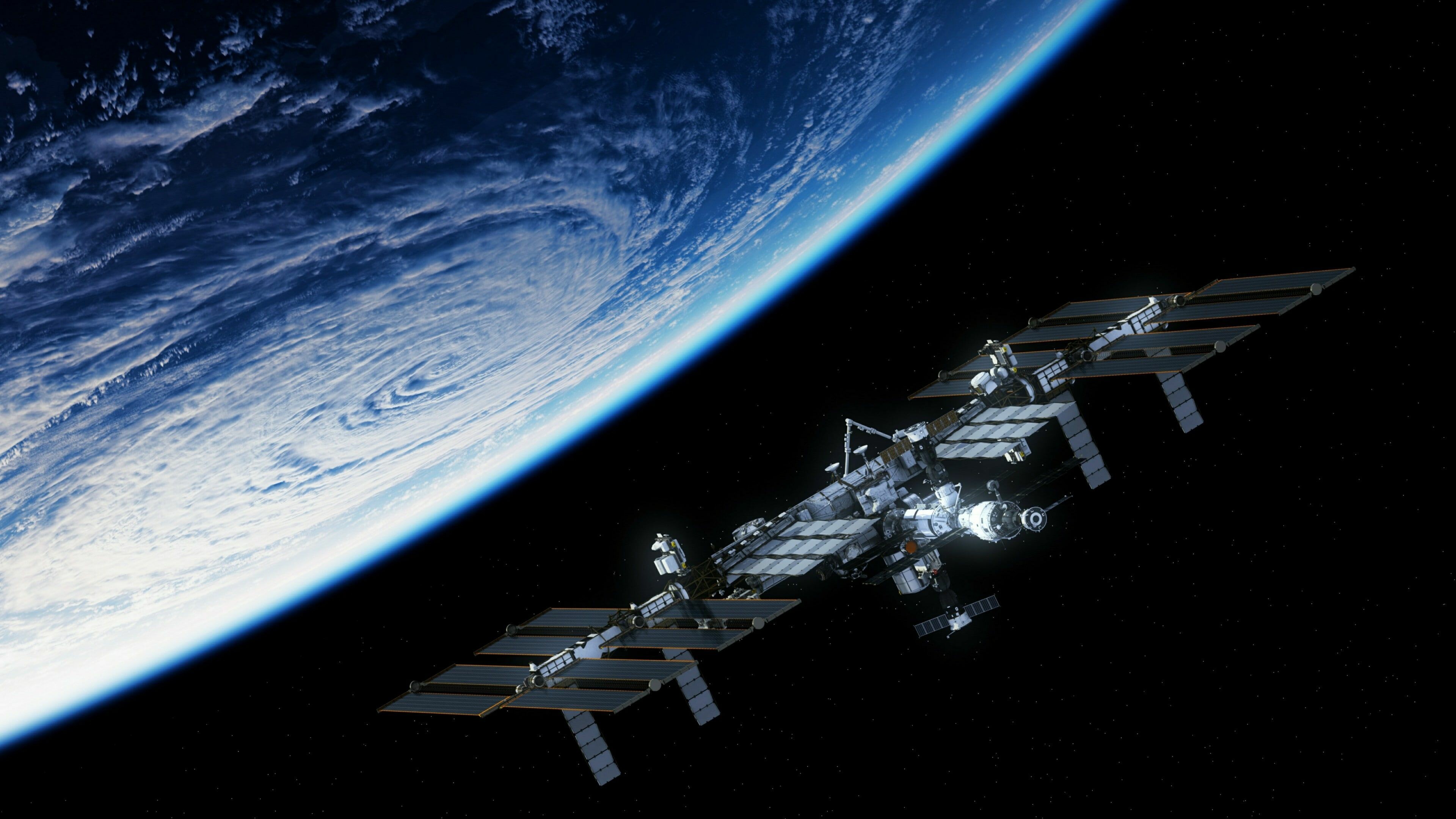 Earth Orbit, International Space Station Wallpaper, 3840x2160 4K Desktop