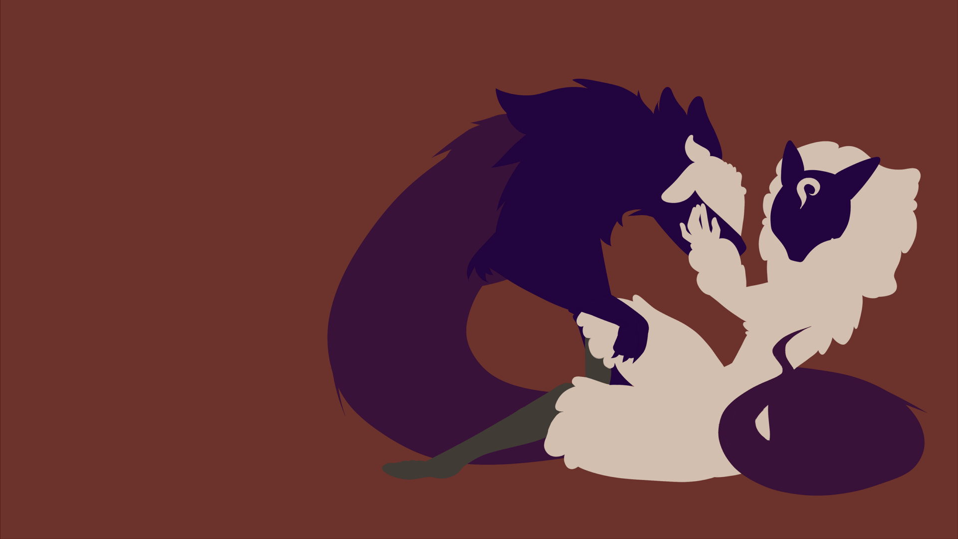 Kindred Minimalist Wallpaper, League of Legends, Unique color palette, Symbolic, 1920x1080 Full HD Desktop