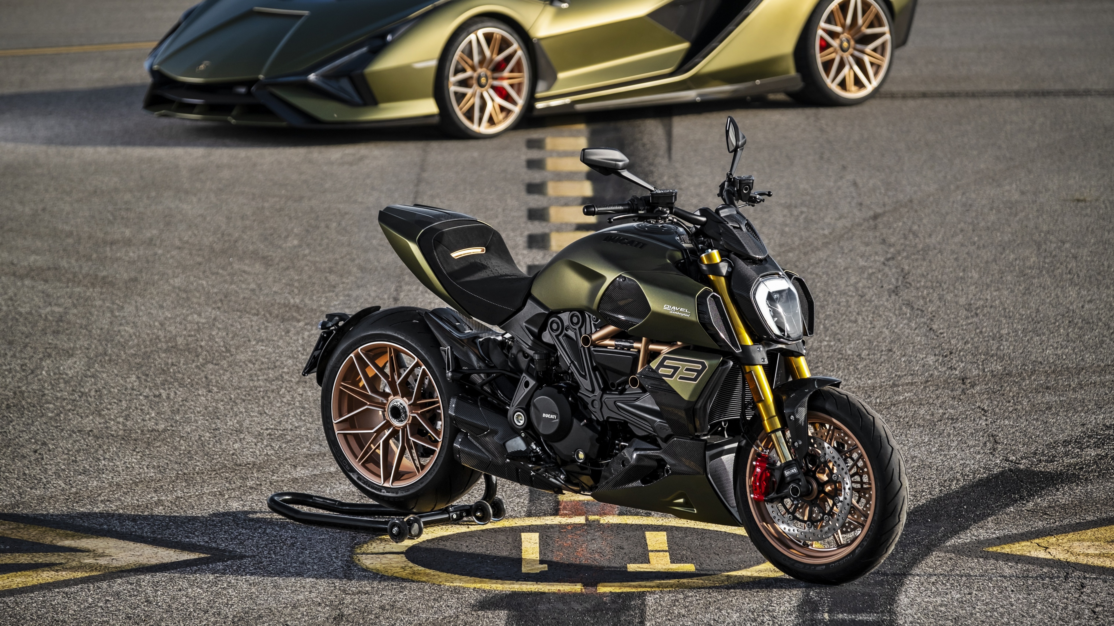Ducati Diavel 1260, Lamborghini wallpaper, 2021 model, Cars, 3840x2160 4K Desktop