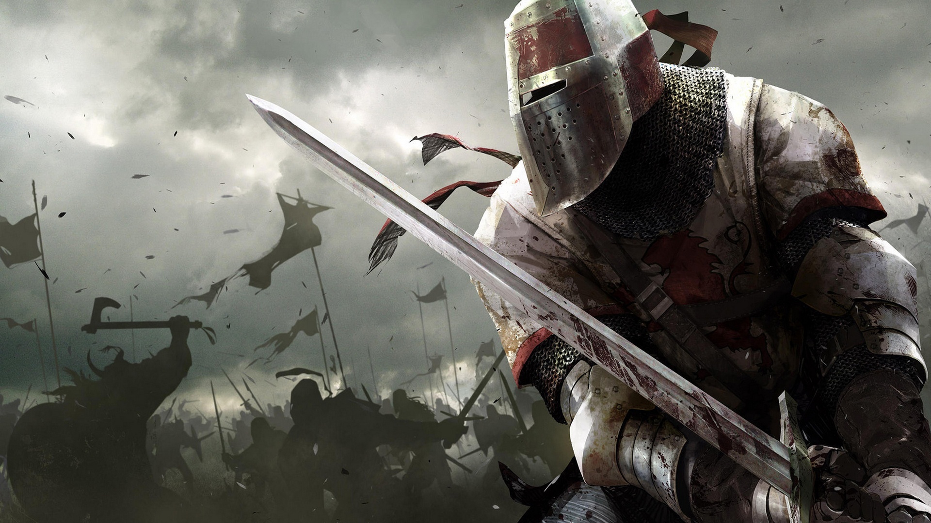 Knight Sword, Armored warrior, Battle-ready weapon, Brave knight, 1920x1080 Full HD Desktop