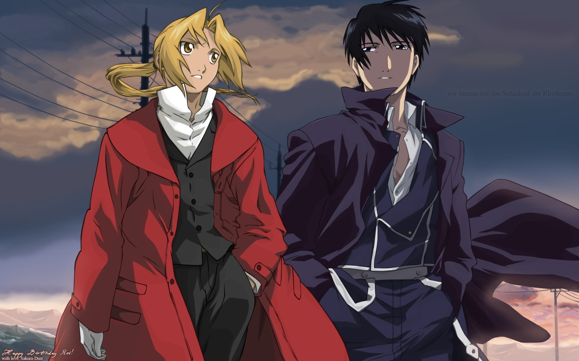Fullmetal Alchemist anime, Full Metal Alchemist, Fullmetal Alchemist: Brotherhood, Elric Edward, Roy Mustang HD wallpaper 1920x1200