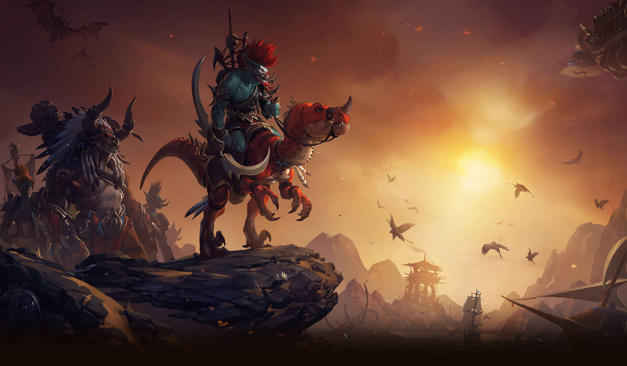 Horde, World of Warcraft, Fierce battles, Warcraft history, 2400x1400 HD Desktop