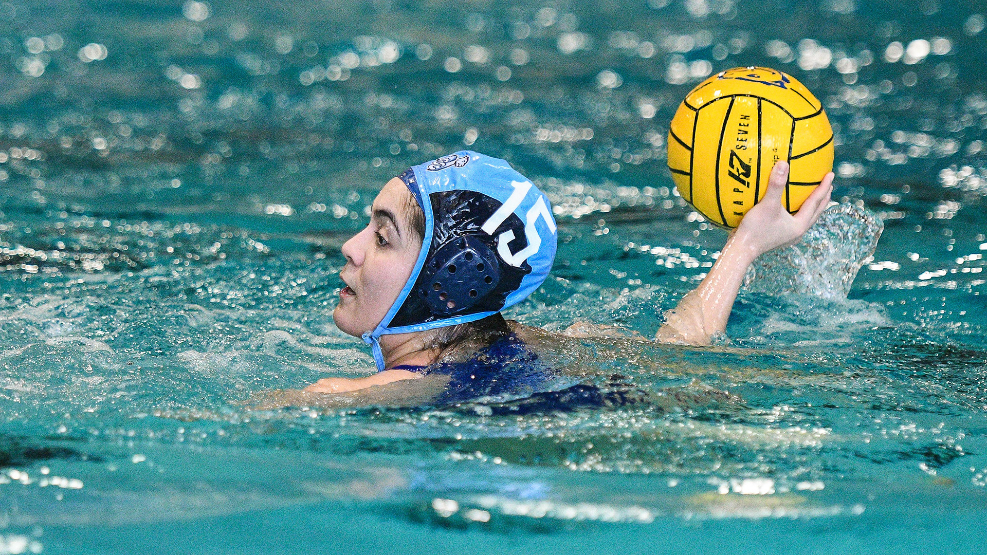 Stephania Lopez in Water Polo, All-American athlete, Connecticut College feature, Exceptional player, 1920x1080 Full HD Desktop